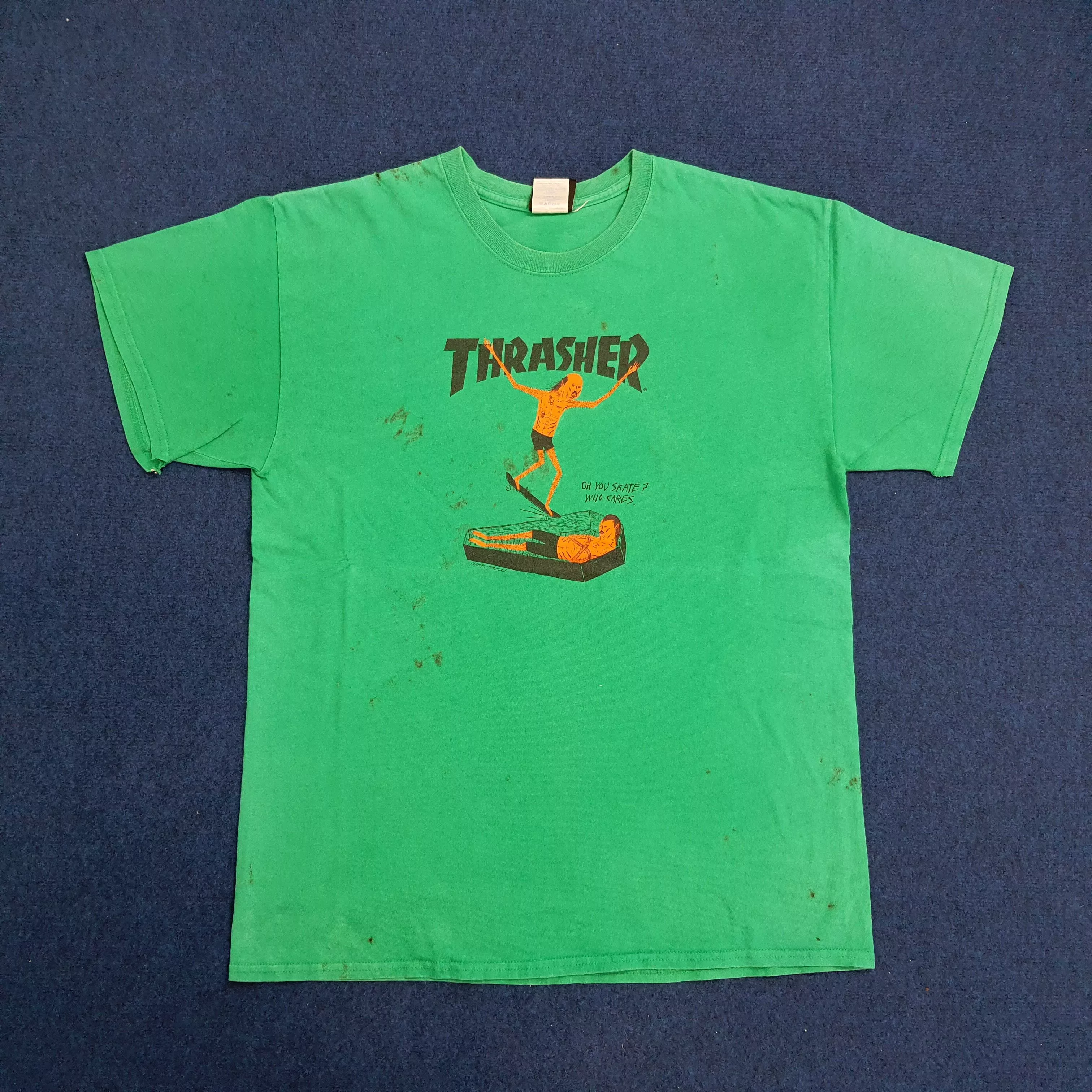 Thrasher Short Sleeve T Shirts THRASHER Skate T-shirt Green