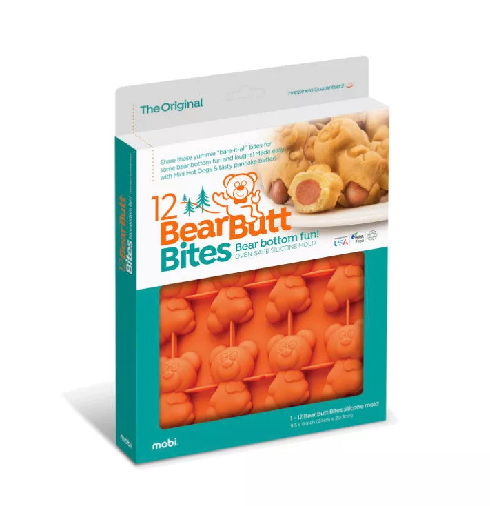 12 Bear Butt Bites, Silicone Mold