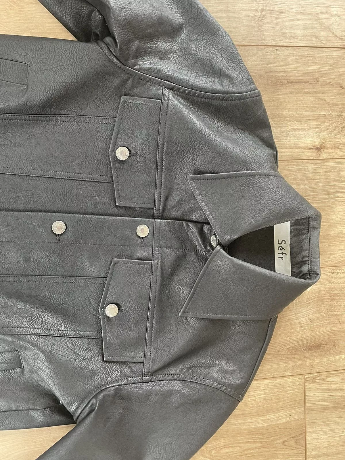 Sefr Leather Jackets Sefr Séfr Black Pleather Jacket