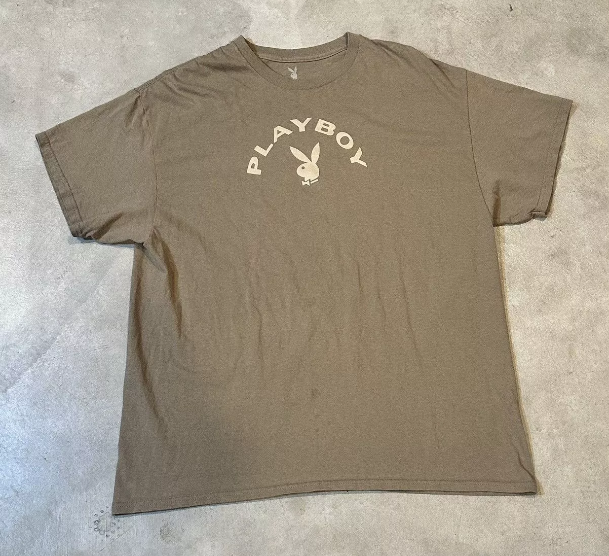 Playboy Short Sleeve T Shirts Brown Playboy Bunny Shirt Size XL