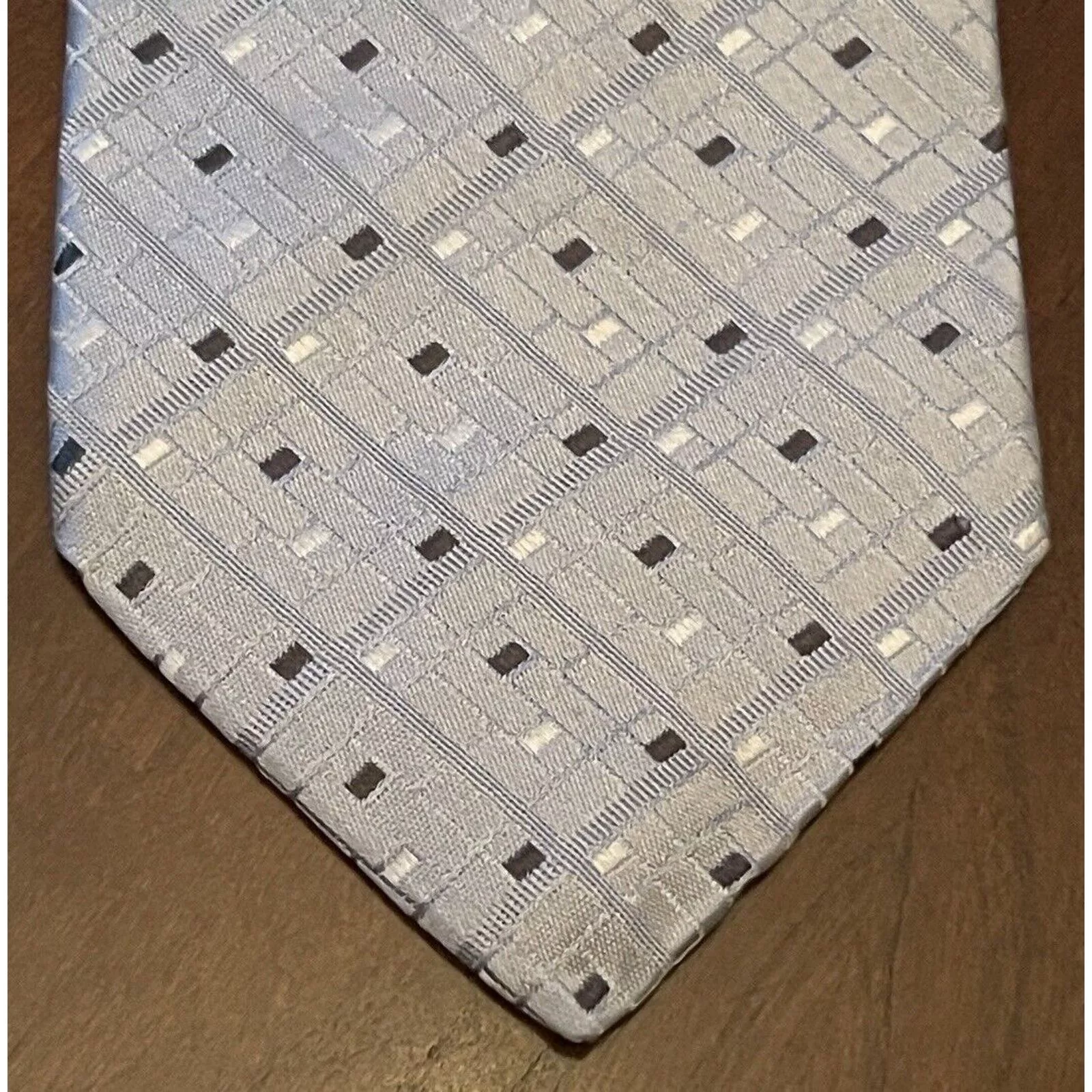 DKNY Ties Pocketsquares Dkny Gray 100% Silk Men’s Neck Tie Made In USA Multi