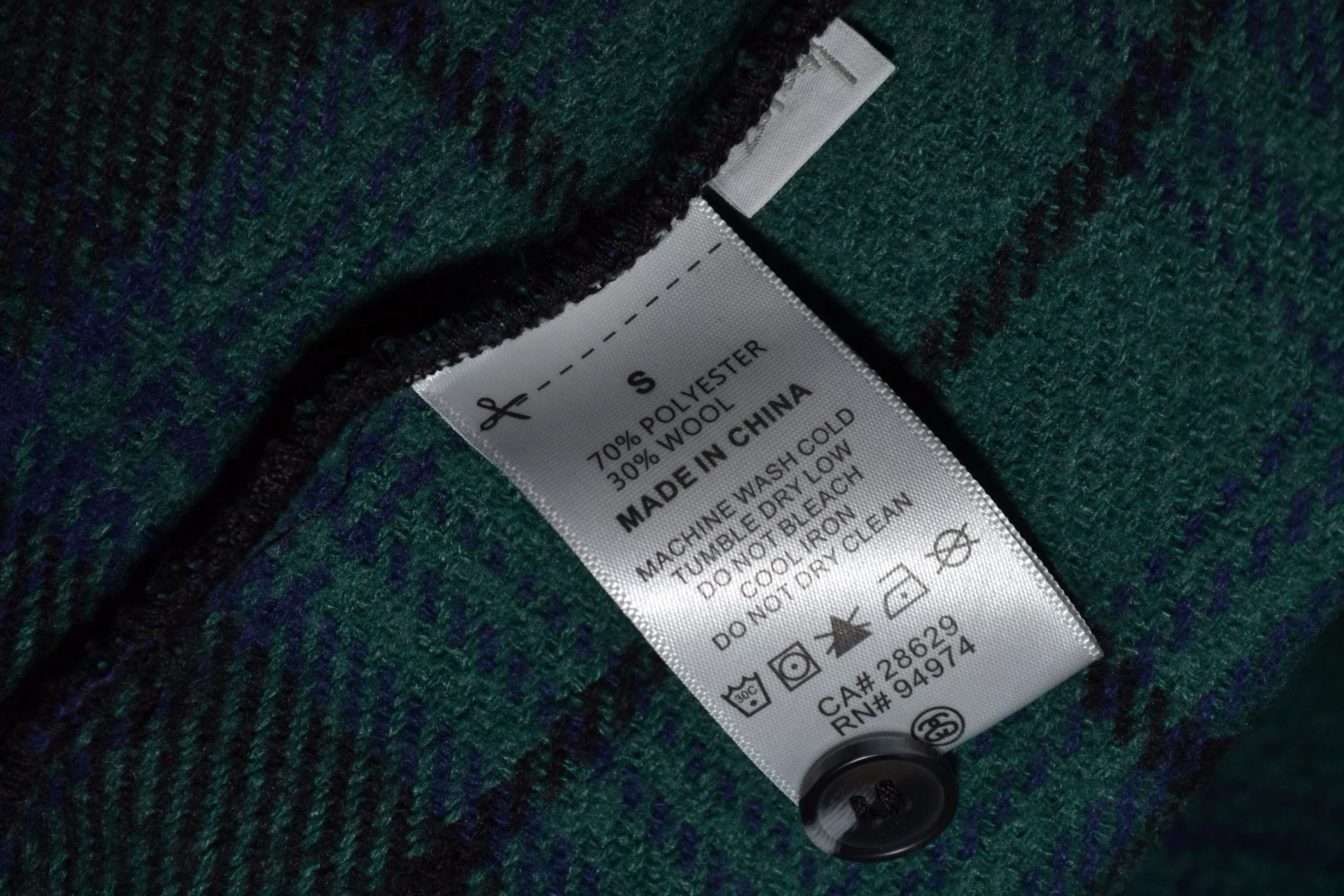 Stussy Light Jackets Stussy Wool Overshirt Jacket S Check Multi