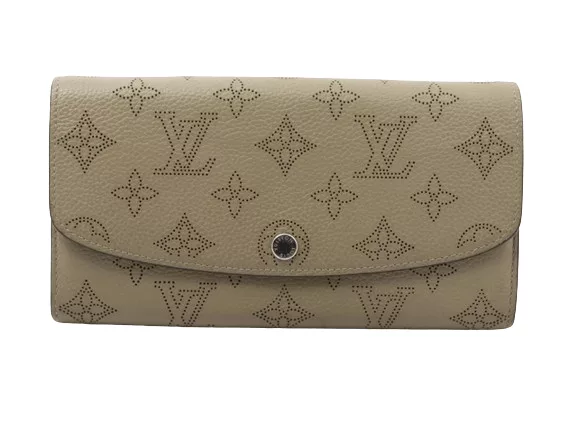 Louis Vuitton Wallets Louis Vuitton Iris Galet Mahina Beige Wallet