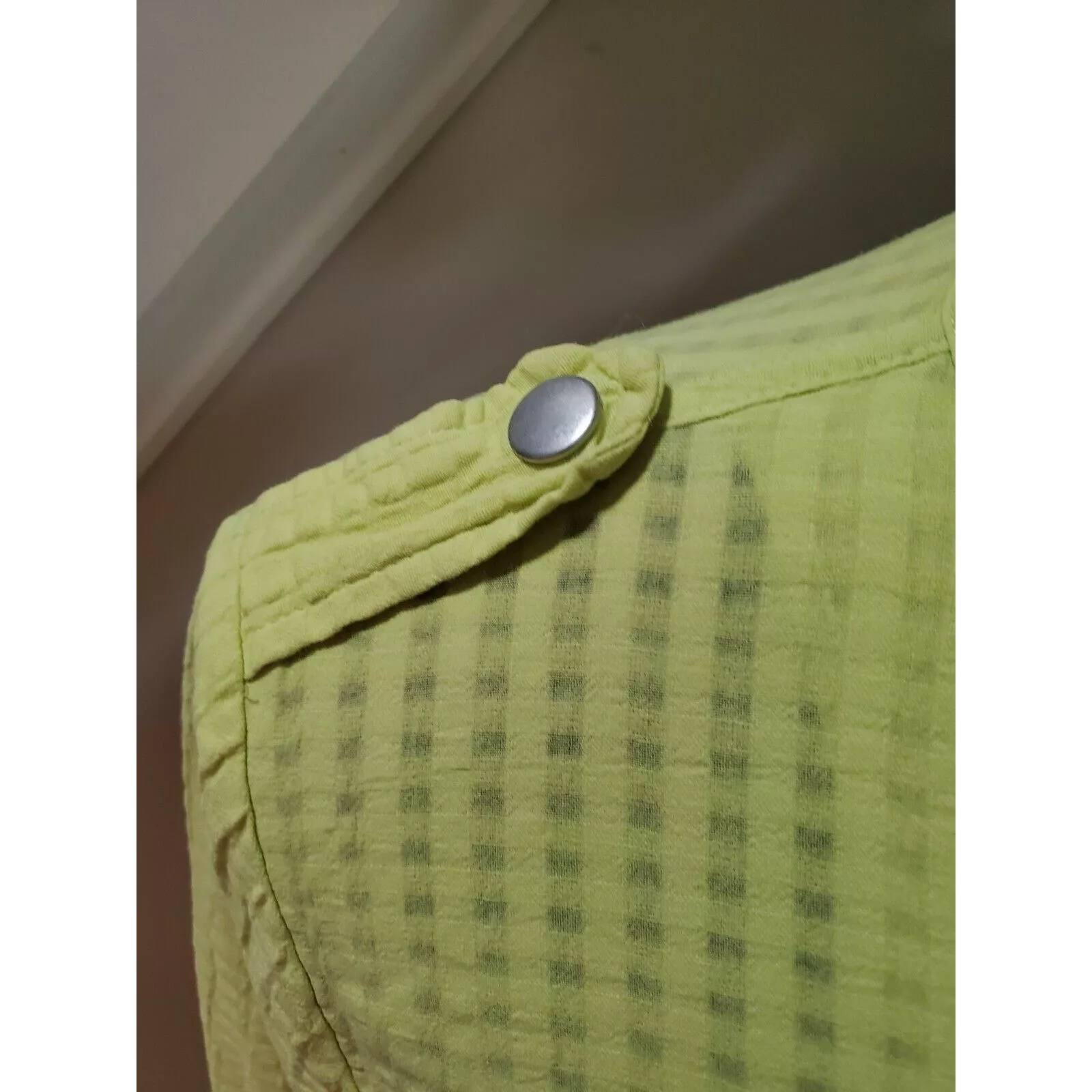 Chicos Jackets Chicos Chico's Long Sleeve Mock Neck Button Jacket Size 1 (Medium) Green