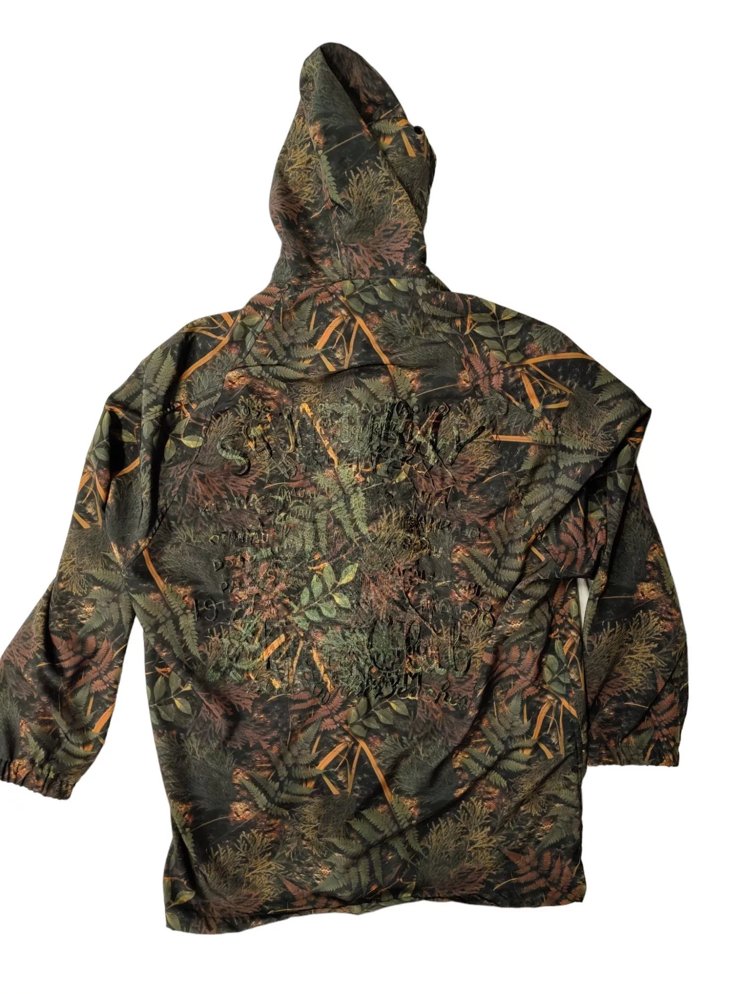 Doublet Light Jackets Doublet Dark Olive Autumn Leaves Print Button Up Zip Up Jacket Green