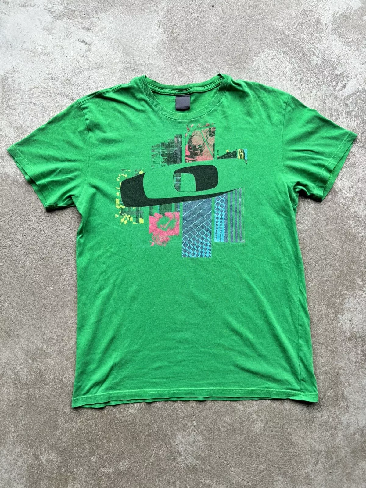 Oakley Short Sleeve T Shirts Oakley × Vintage OAKLEY T Shirt Green Streetwear