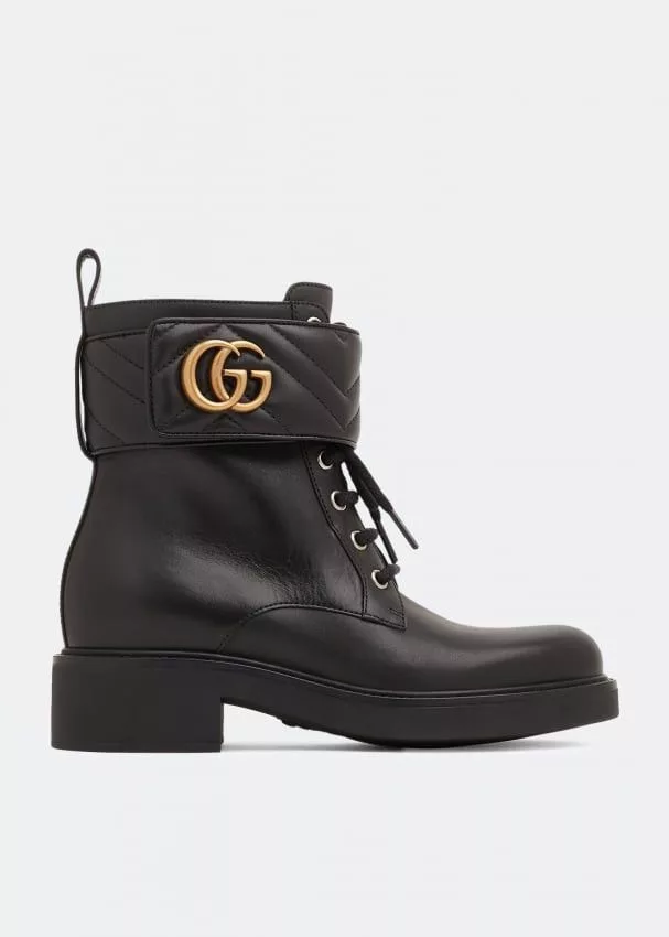 Gucci Miscellaneous Gucci Marmont Double G Ankle Boots SIZE 40 Black