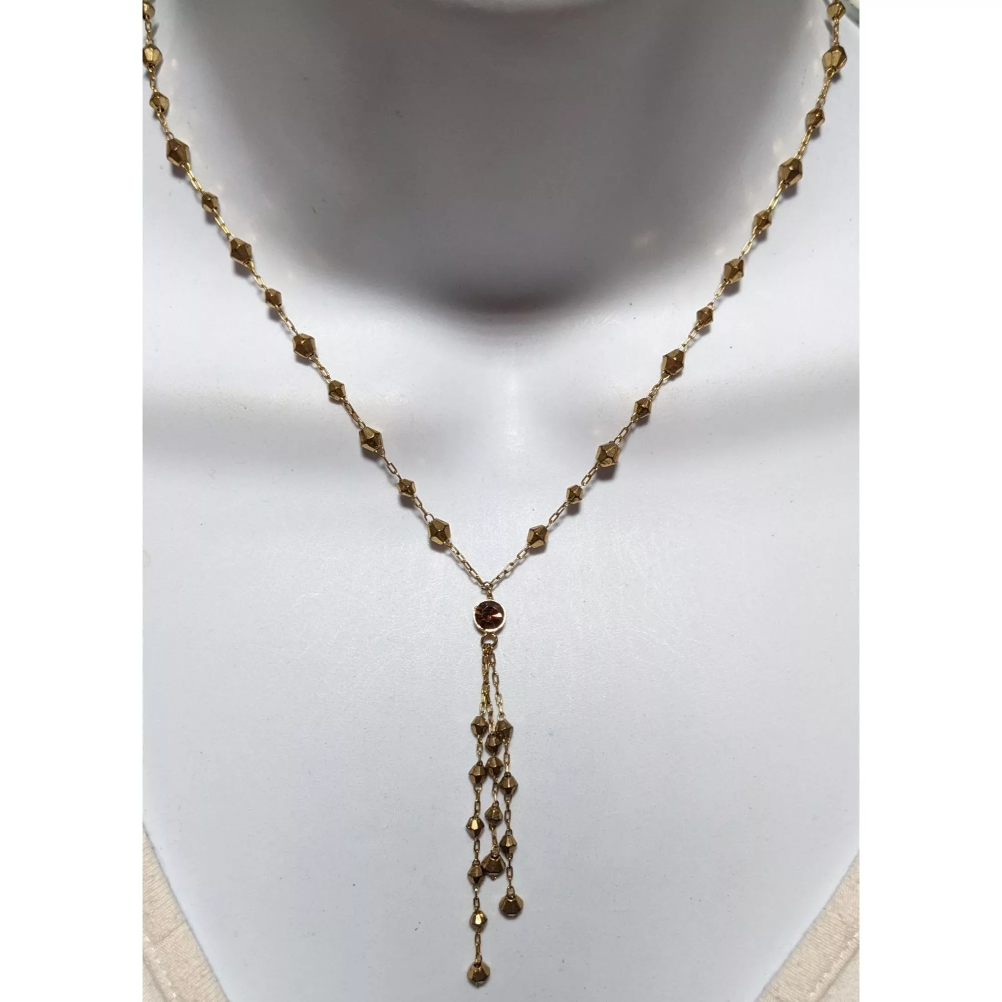 Other Necklaces Other Y2K Icing Gold Beaded Tassel Necklace