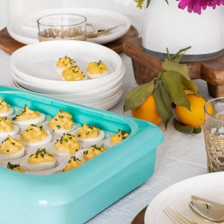 Pan Frame w/ Lid & Hot or Cold Gel Pack - Aqua