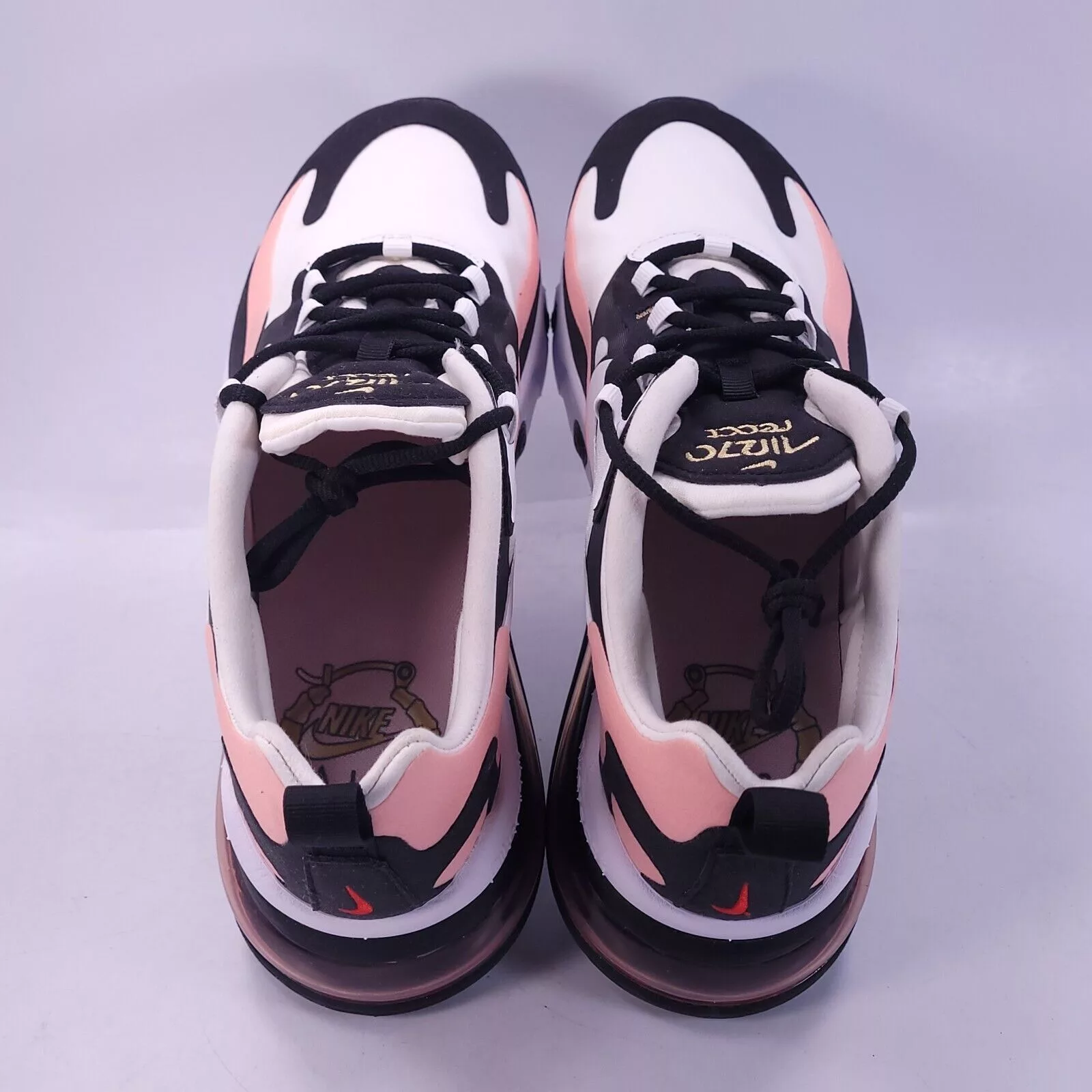 Nike Low Top Sneakers Nike Air Max 270 React Shoe Womens Size 10 AT6174-005 White
