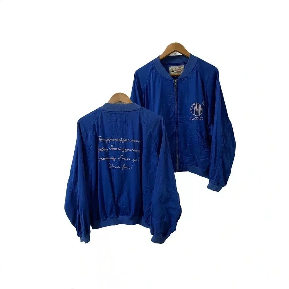 Edwin Bombers Edwin × Vintage DOUBLE DUTY EXCLUSIVE THE EDWIN BOMBER JACKET Blue