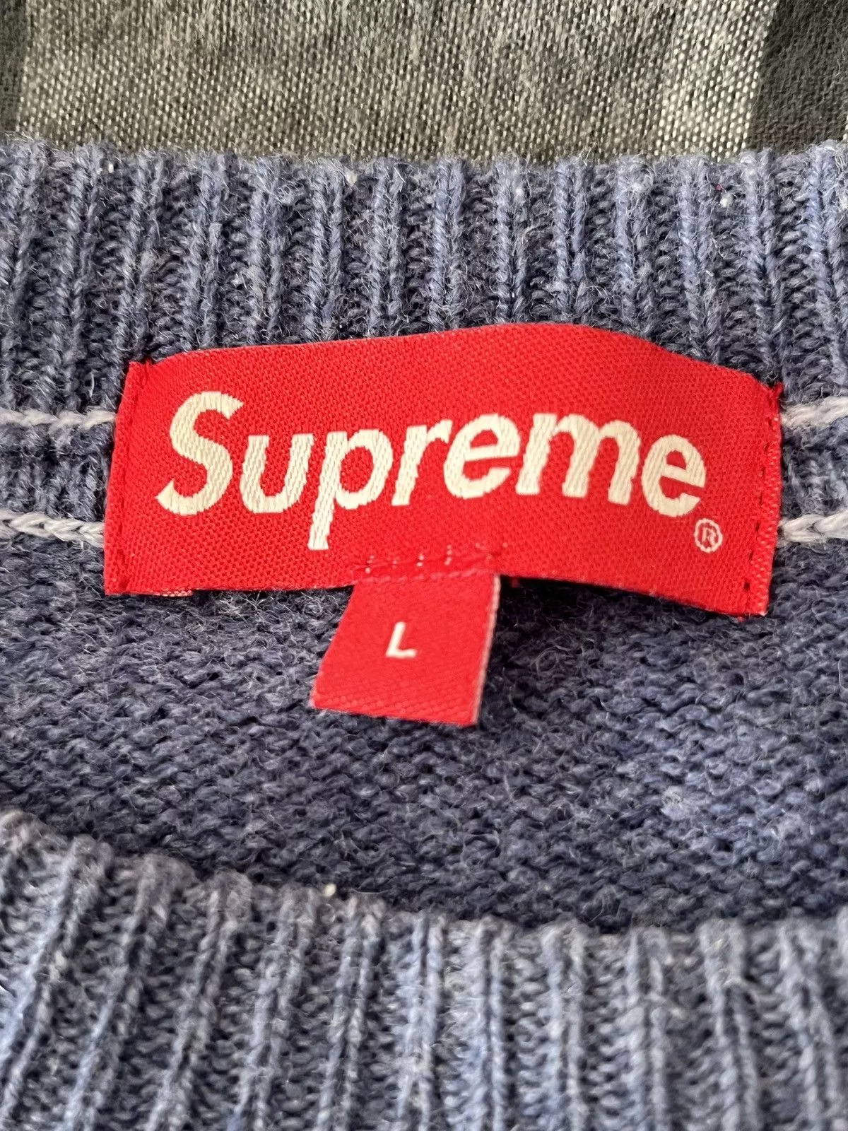 Supreme Sweaters Knitwear Supreme stone washed sweater navy Blue