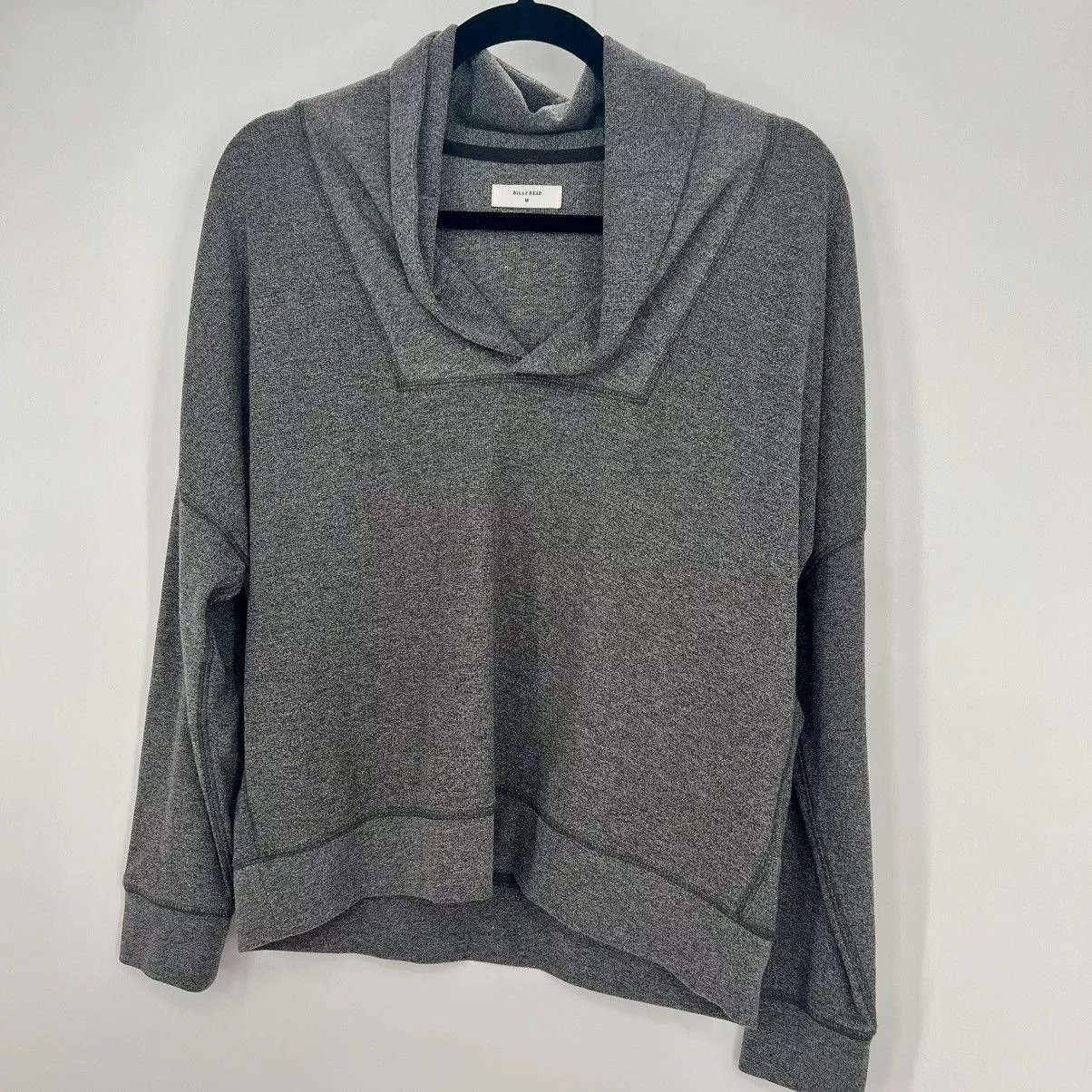 Billy Reid Sweaters Billy Reid Women Mock Neck Sweater Pullover Top Sweatshirt Gray