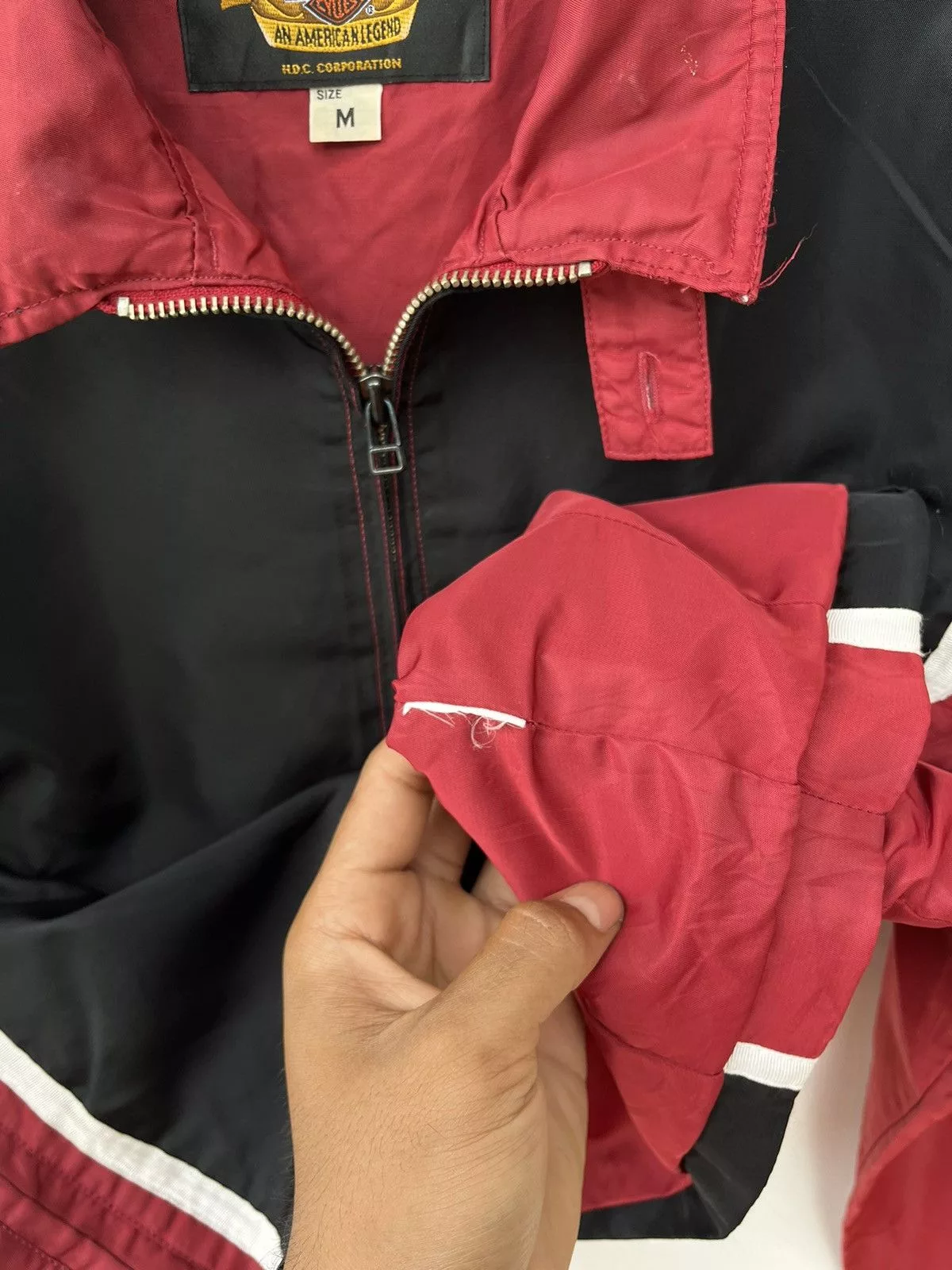 Harley Davidson Light Jackets Harley Davidson × Vintage Harley Davidson ‘IRON HUMS WHEN ITS HAPPY’ Rider Jacket Multi