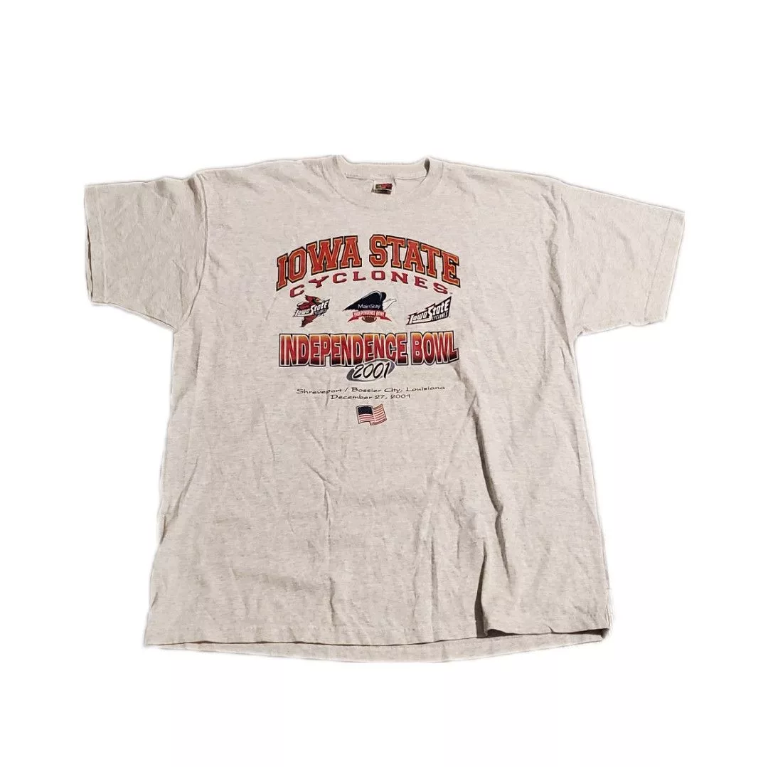 NCAA Short Sleeve T Shirts NCAA × Vintage Iowa state Gray
