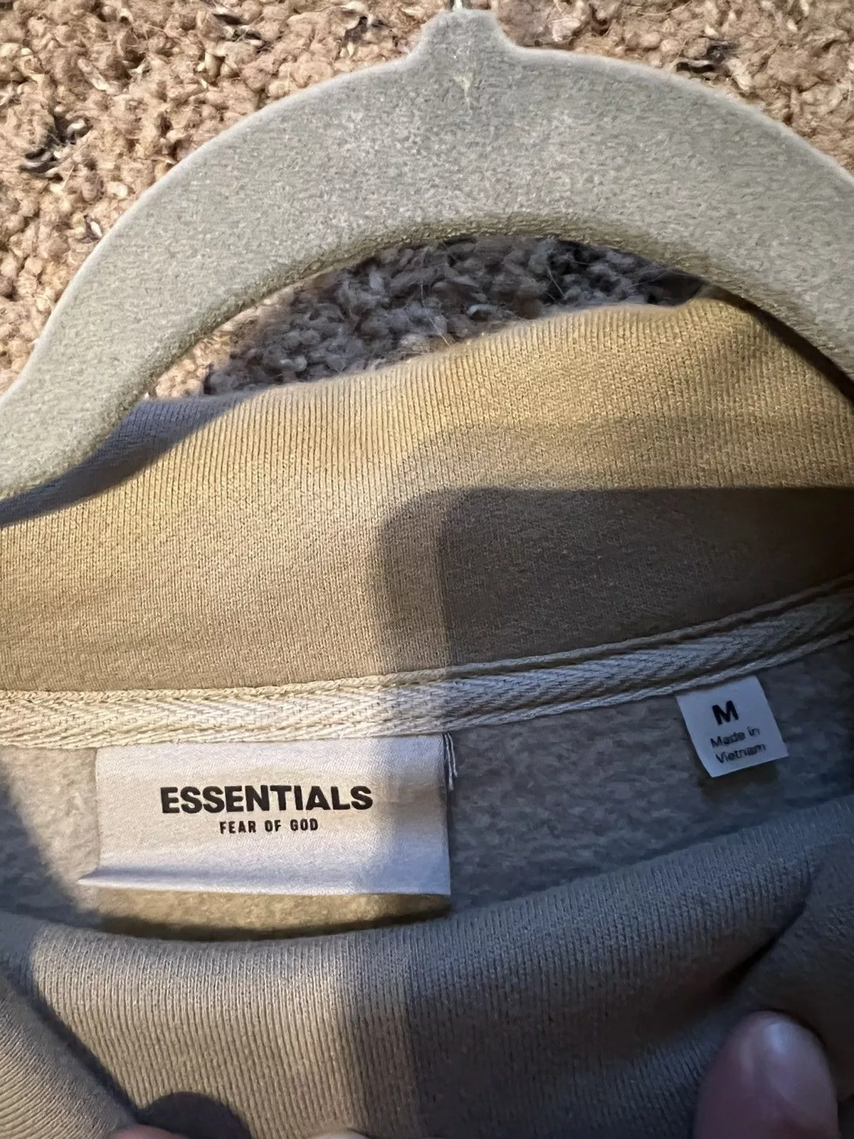 Essentials Sweatshirts Hoodies ESSENTIALS Grey Mock Neck Pullover Gray