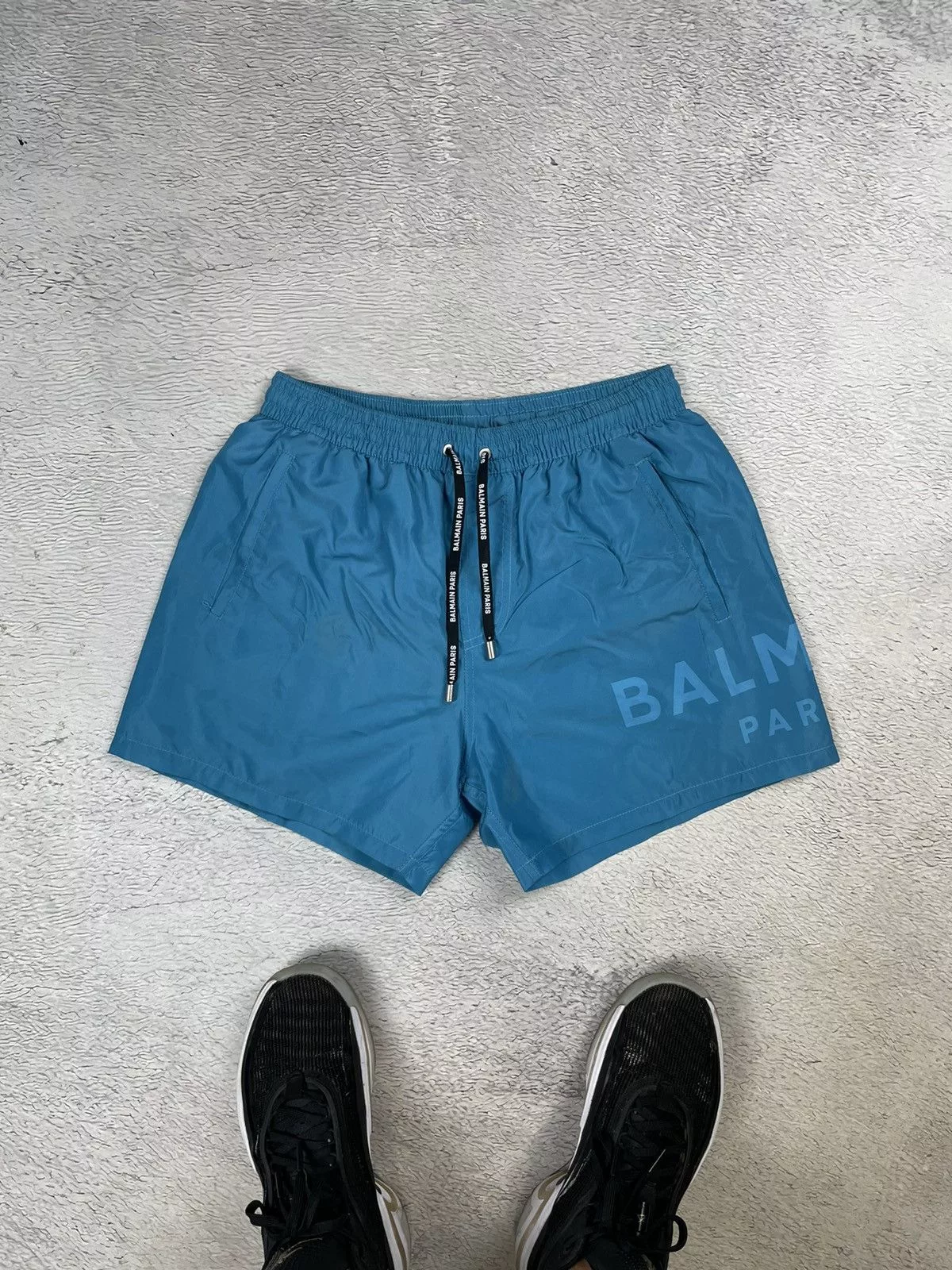 Balmain Swimwear Balmain blue basic logo print swim shorts trunks Small
