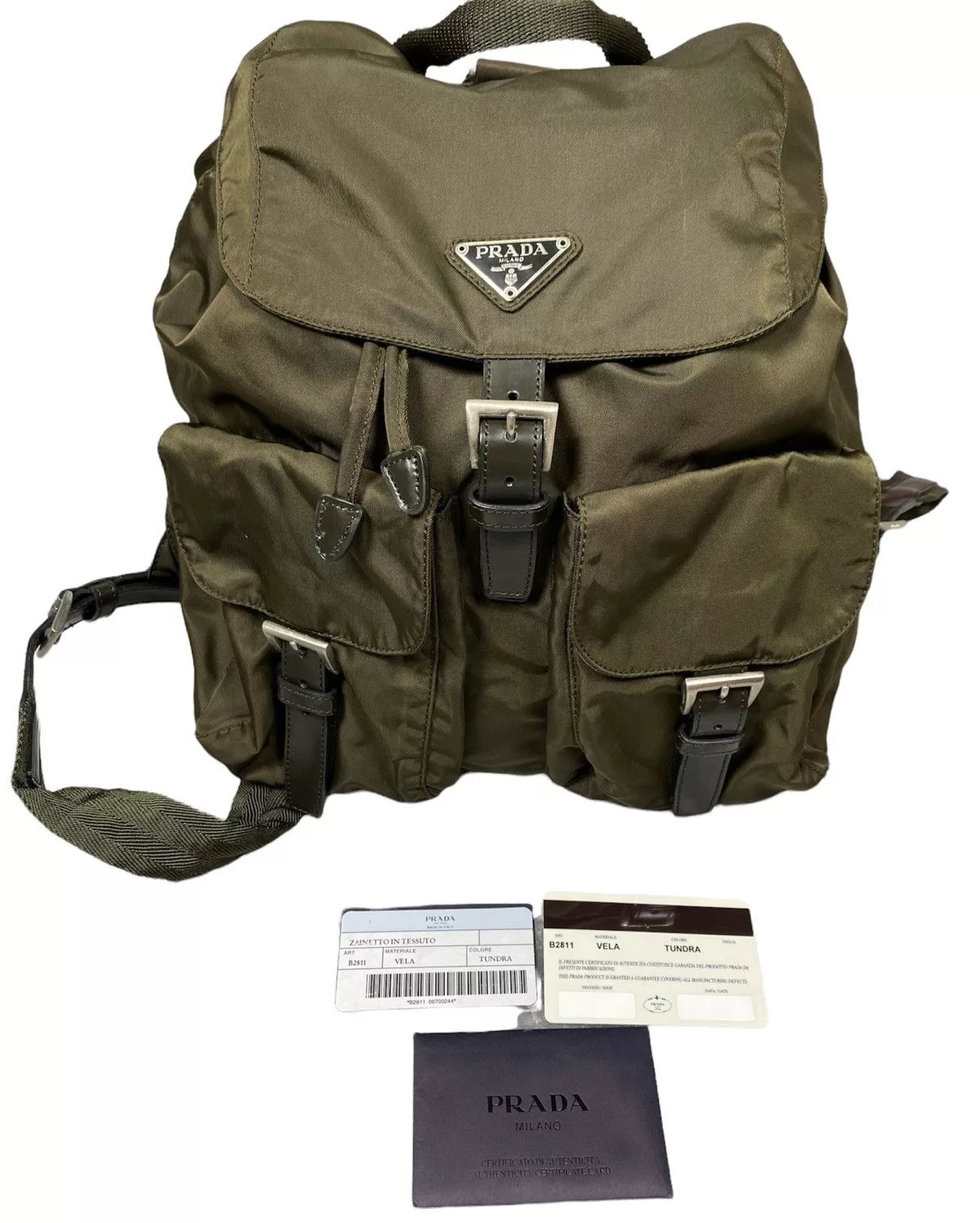 Prada Bags Luggage Prada Vela Bagpack Green