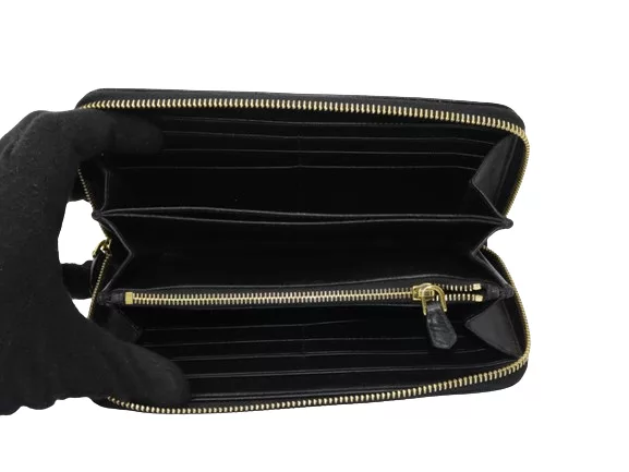 Prada Wallets Prada Zippy Black Leather Wallet