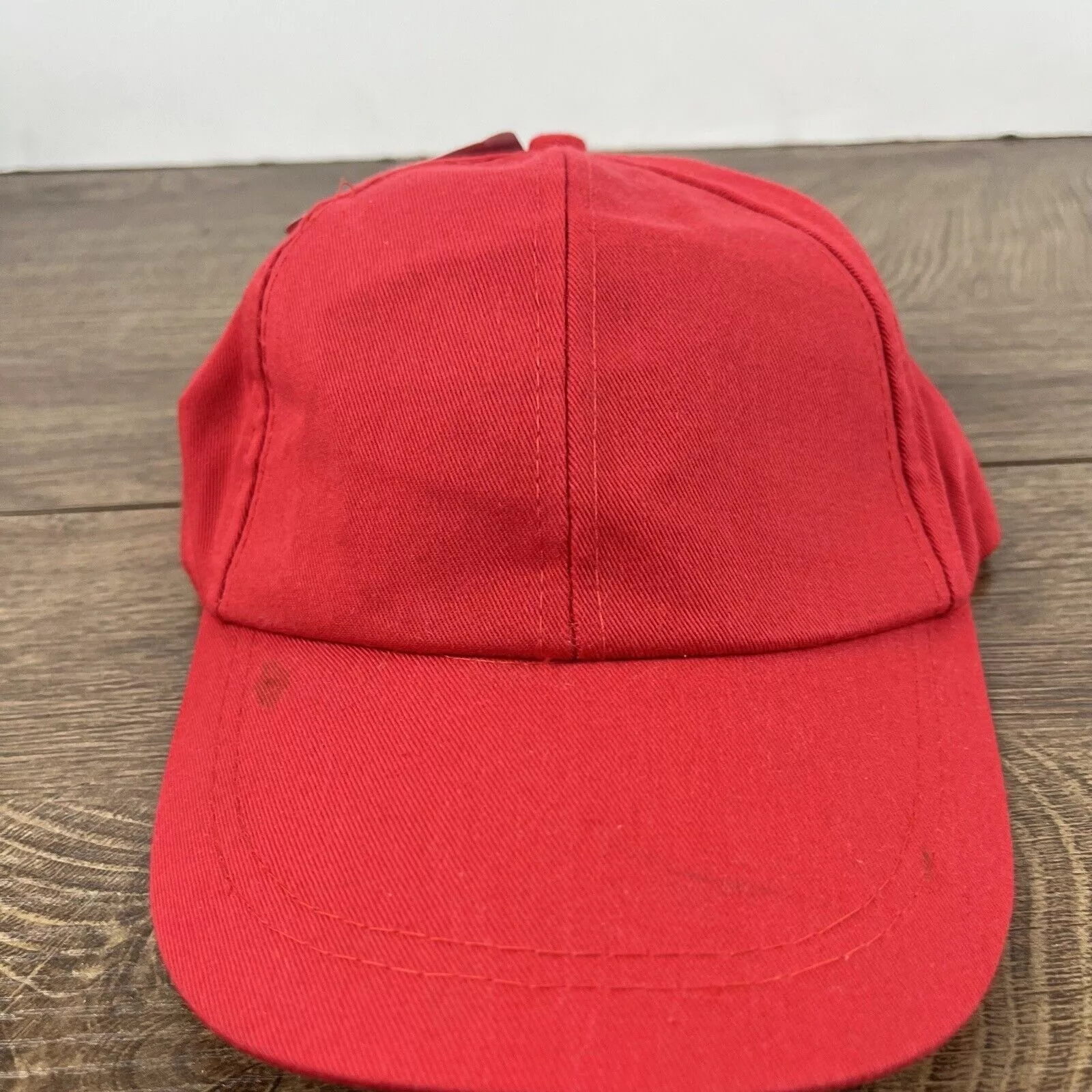 Other Hats Other Plain Red Hat Baseball Hat Red Adjustable Hat Red Adult Size