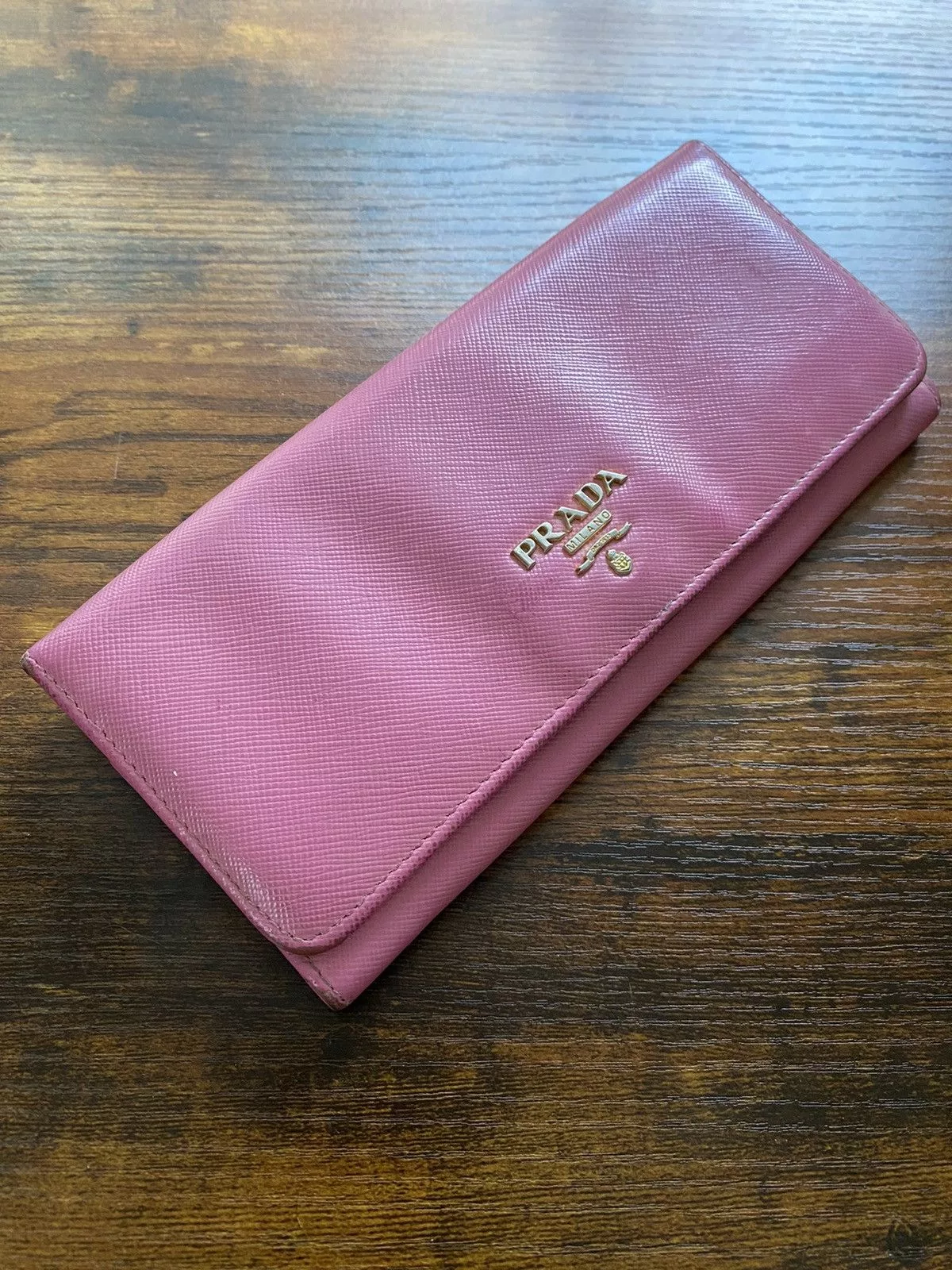 Prada Wallets Prada Saffiano Metal Long Wallet Pink