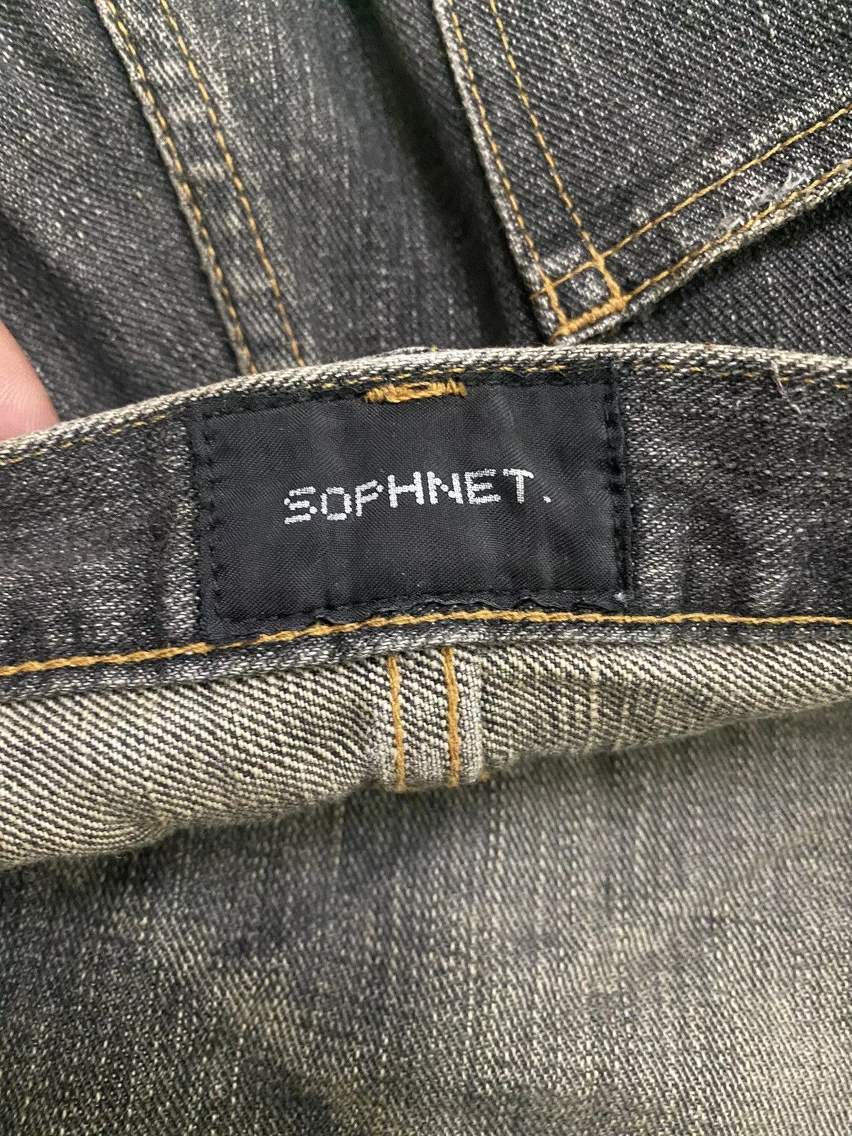 Sophnet. Denim Sophnet. × uniform experiment Sophnet Phase Clawmark Leather Stripe Denim Jeans Gray