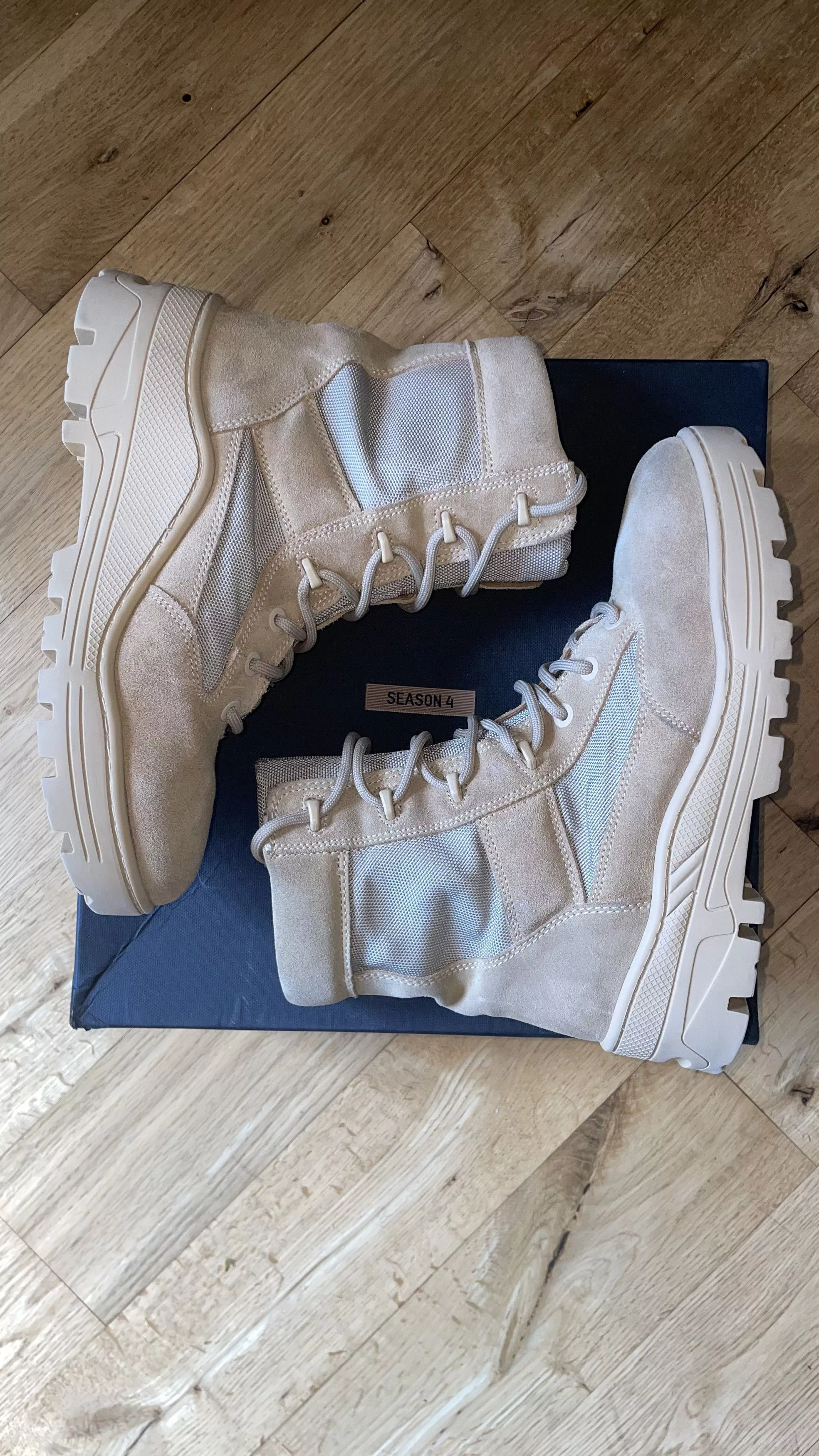 Yeezy Boots Yeezy Season 4 Combat Boots Beige