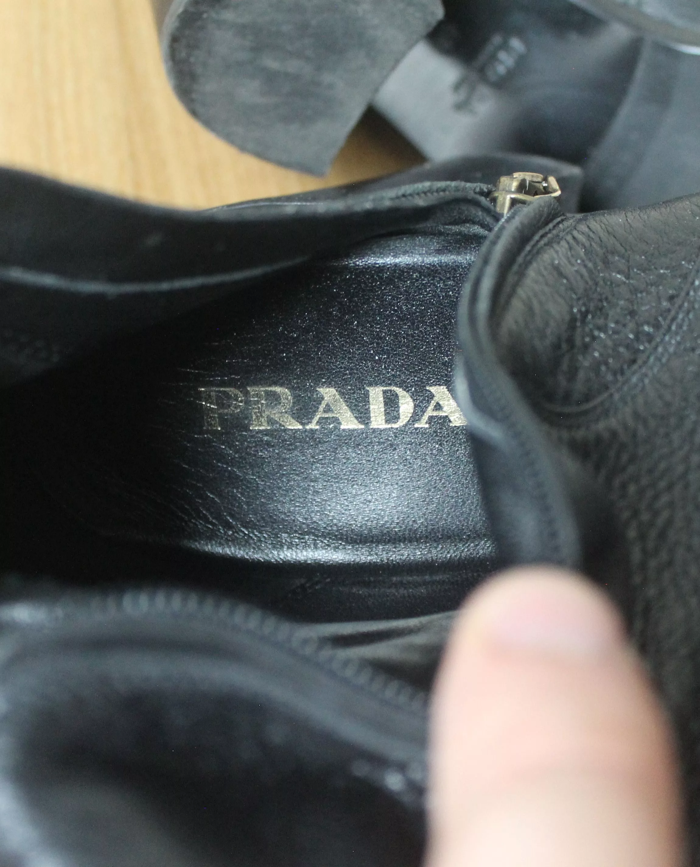 Prada Boots Prada Black High Leather Boots