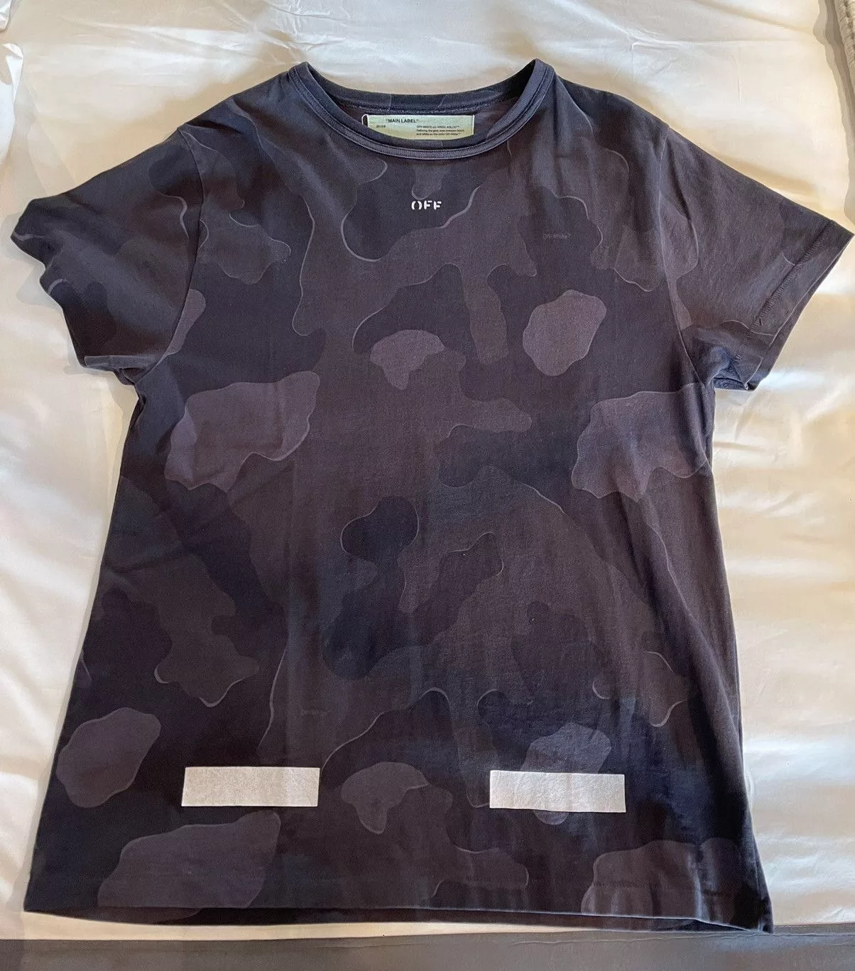 Off-White Short Sleeve T Shirts Off-White × SSENSE Off-White Ssense Exclusive Black Camouflage T-shirt