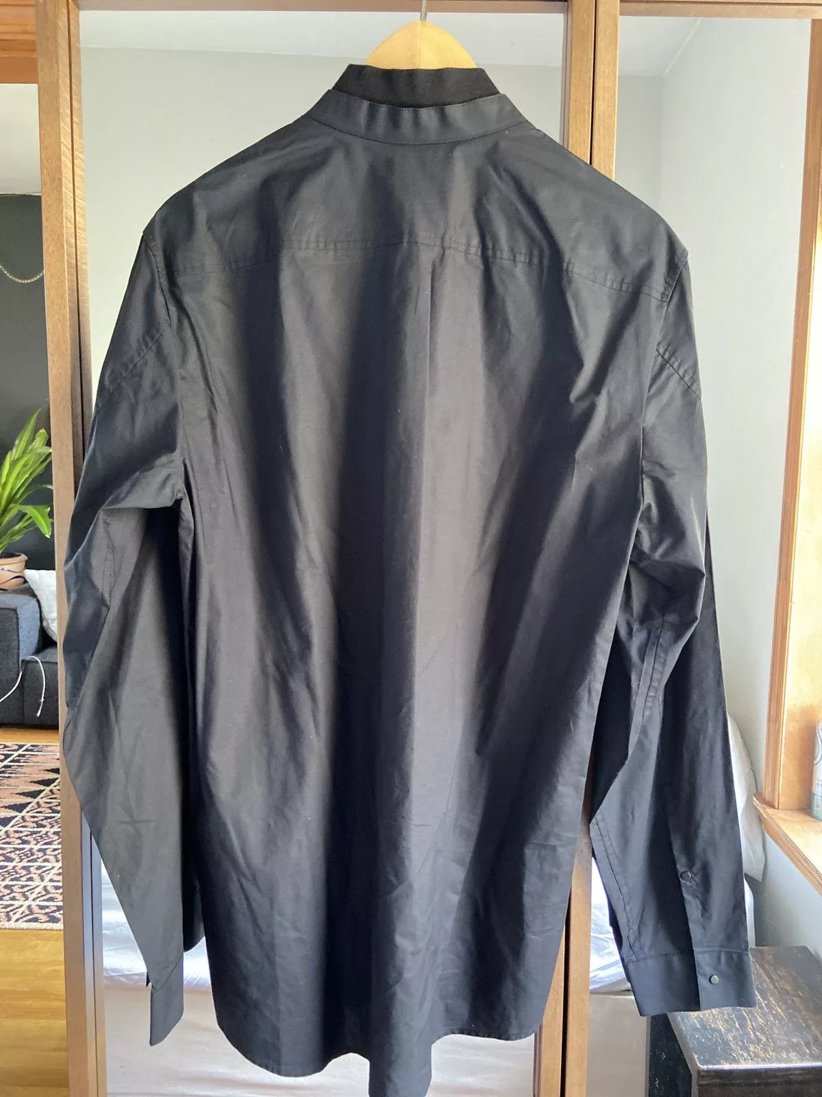 Alexander Wang Shirts Button Ups Alexander Wang. Snap front shirt with Rib collar detail. Black