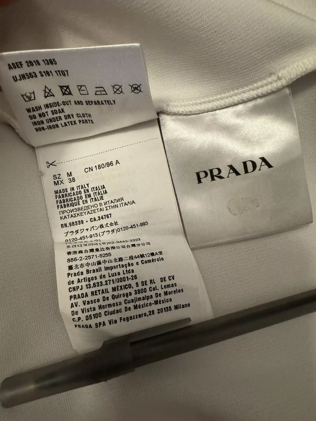 Prada Short Sleeve T Shirts SS18 Runway Prada Shirt Size M Blue