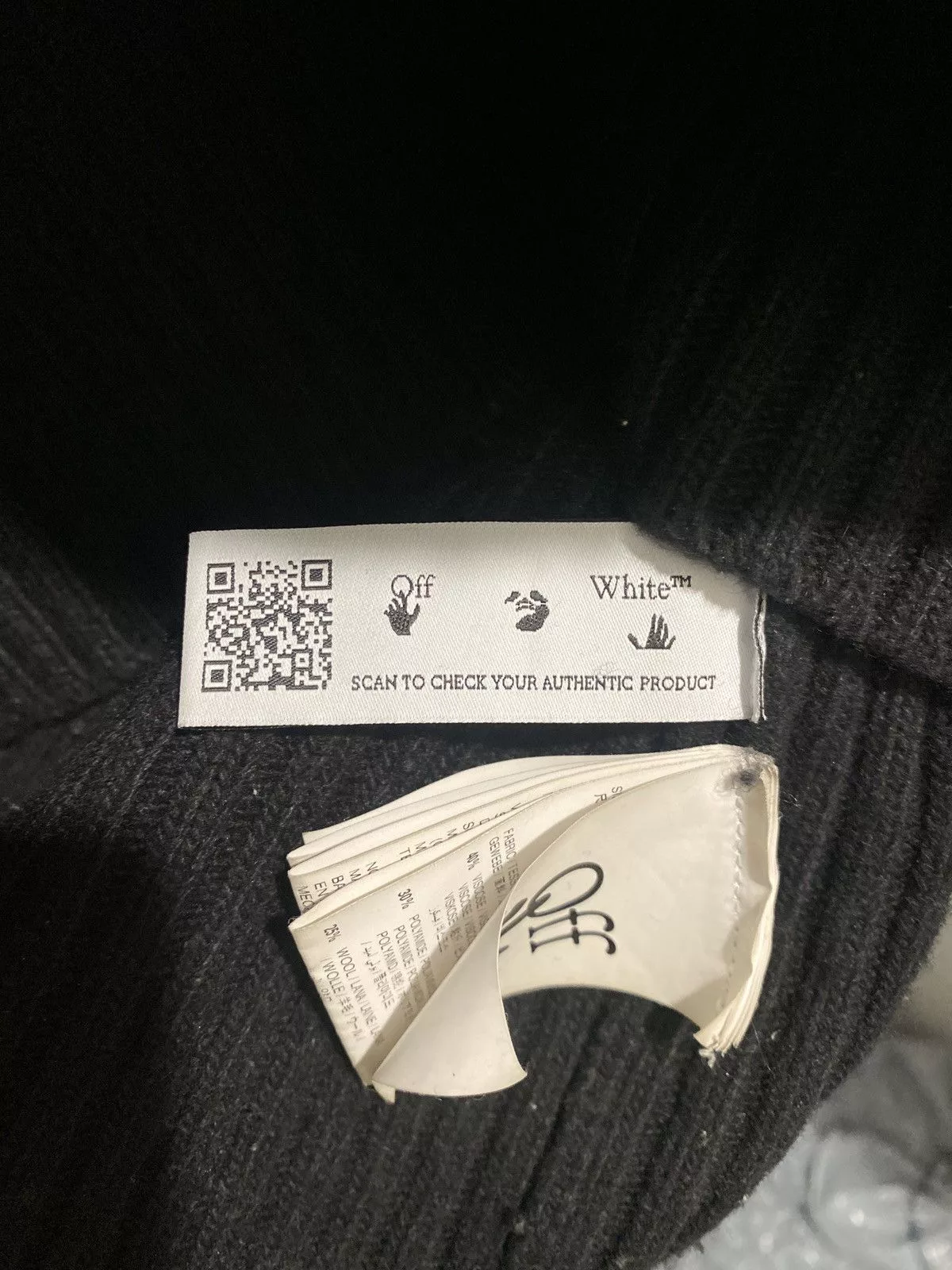 Off-White Jackets Off-White turtleneck long sleeve wool sweater Black