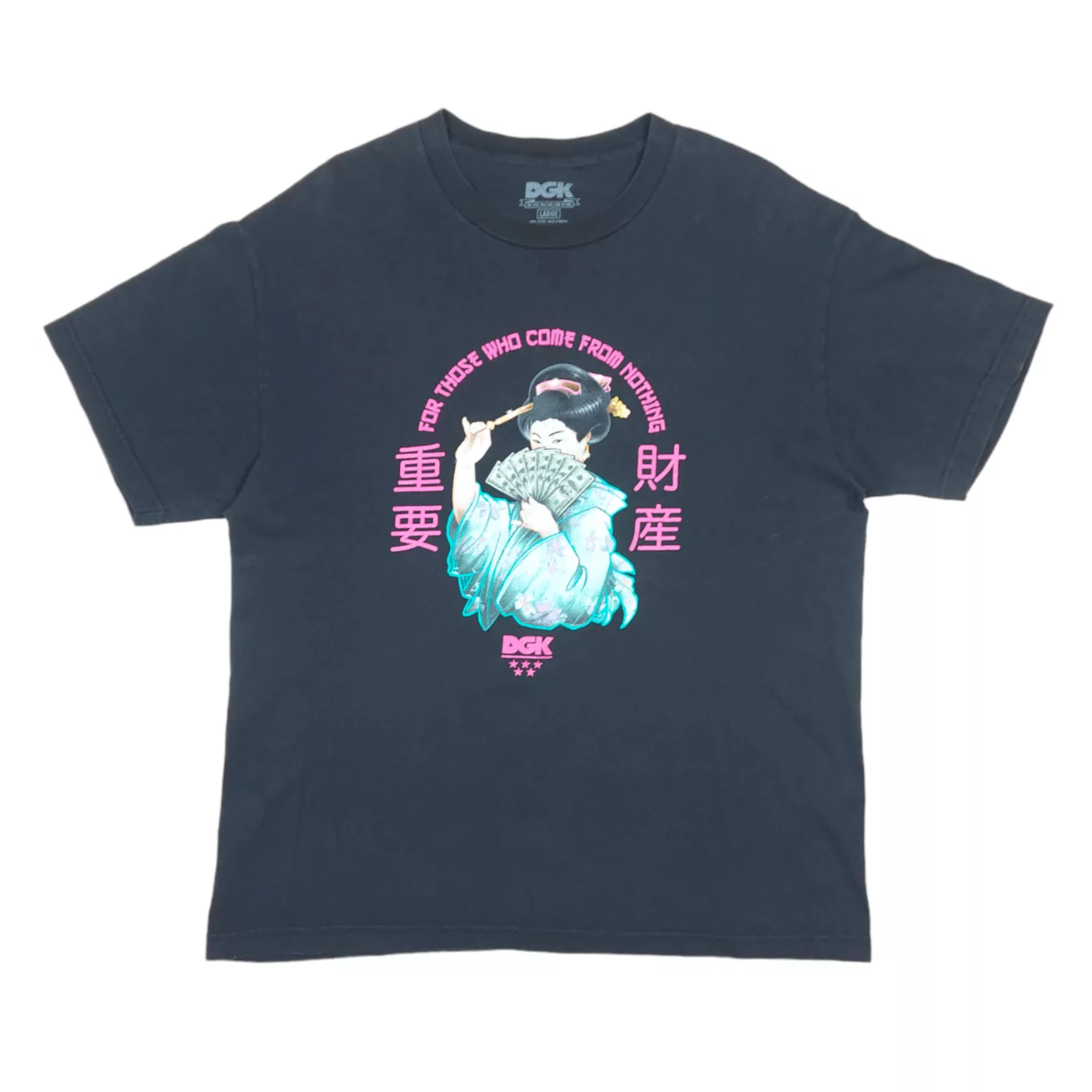 DGK Short Sleeve T Shirts DGK Big Money For Those Who Come From Nothing TEE Black