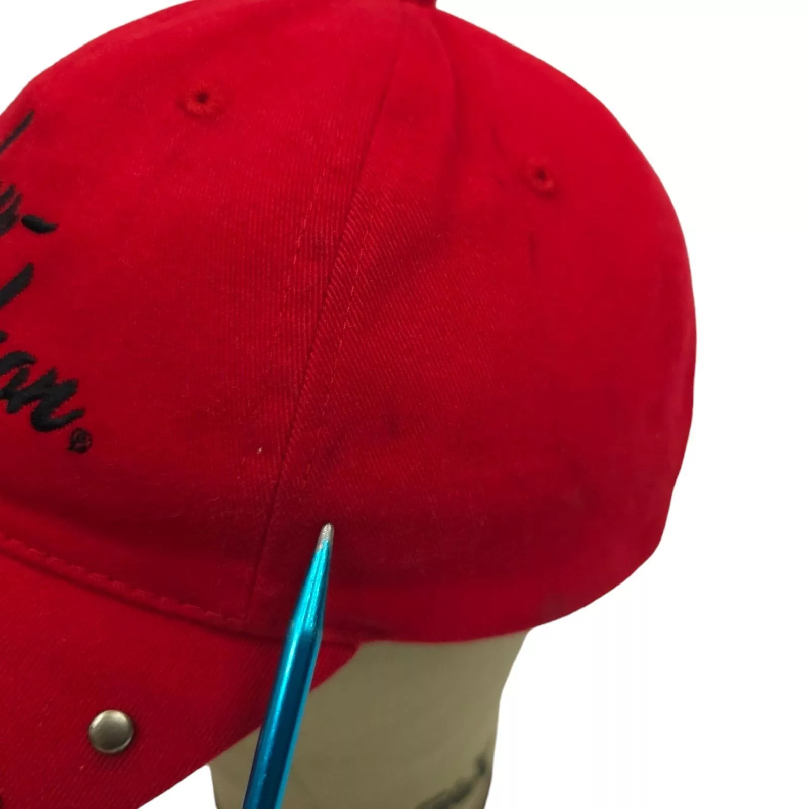 Harley Davidson Hats Harley Davidson Embroidered Red Adjustable Tuck Strap Cap