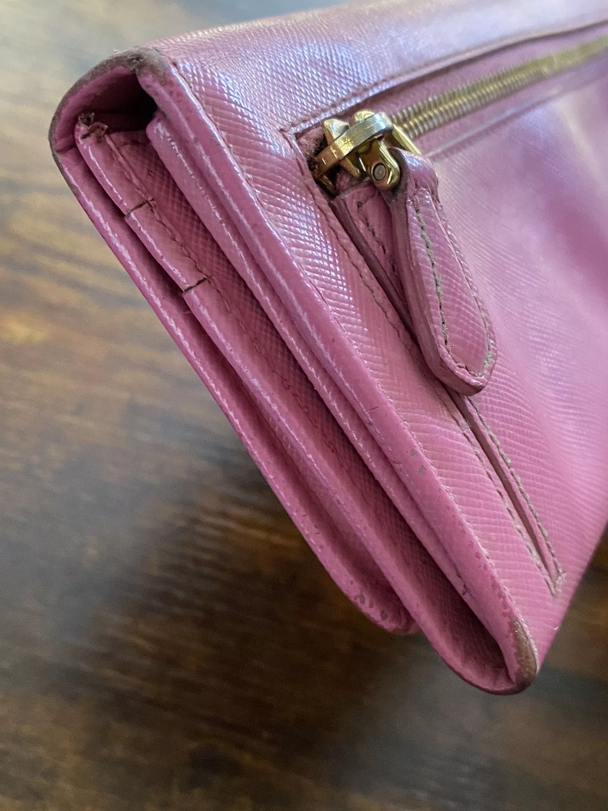 Prada Wallets Prada Saffiano Metal Long Wallet Pink