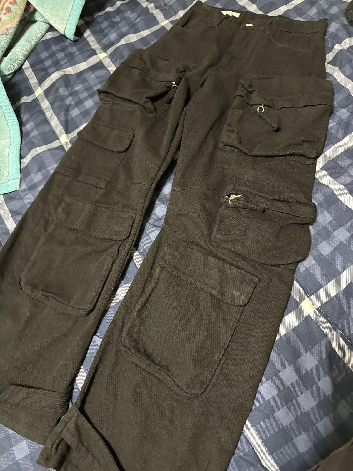 Zara Denim Zara Multi Pocket Cargo Pants Black