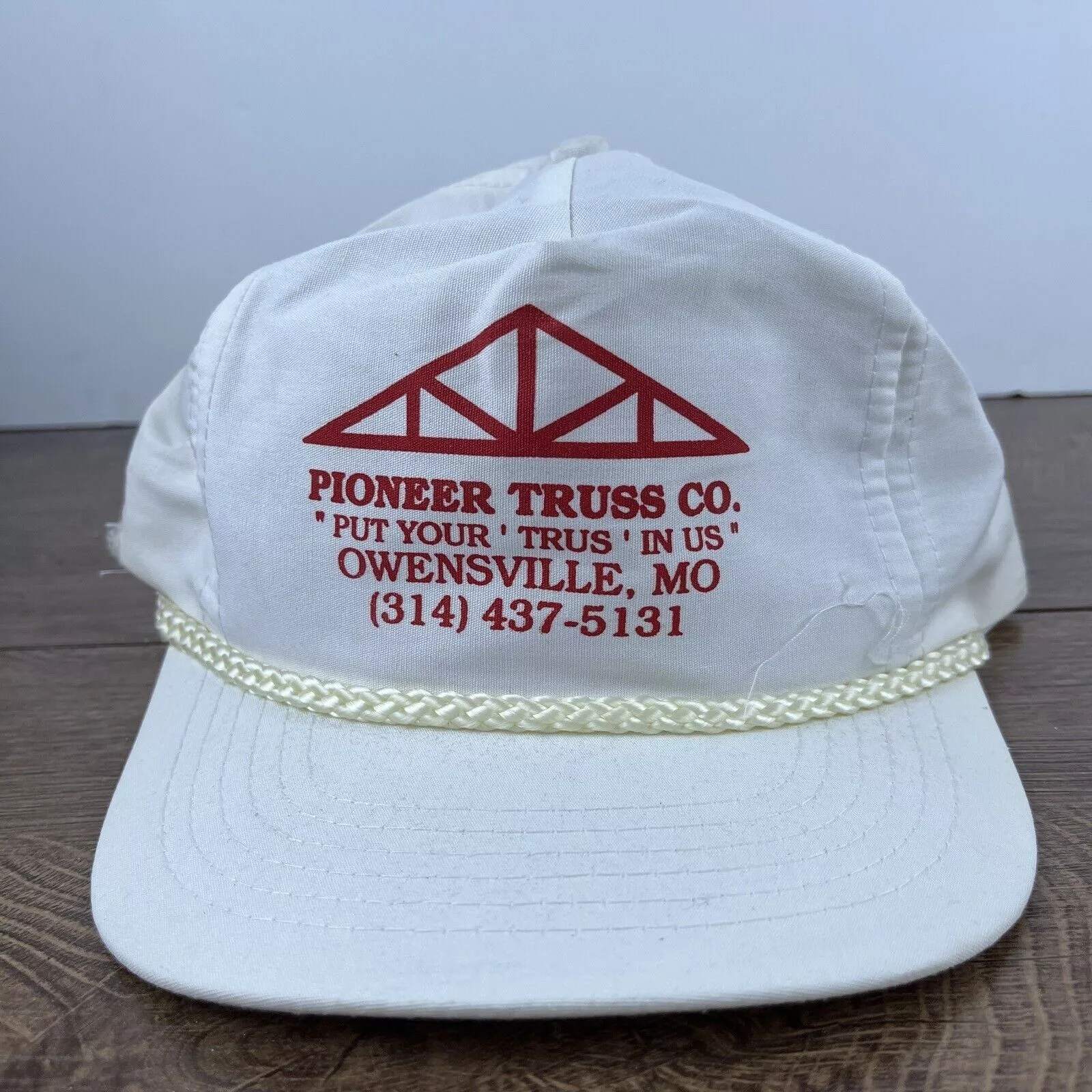 Other Hats Other Pioneer Truss Co Hat Snapback White Adjustable Hat Owensvill