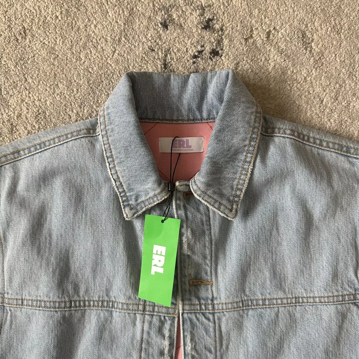 ERL Denim Jackets ERL Denim Sleeveless Jacket Blue