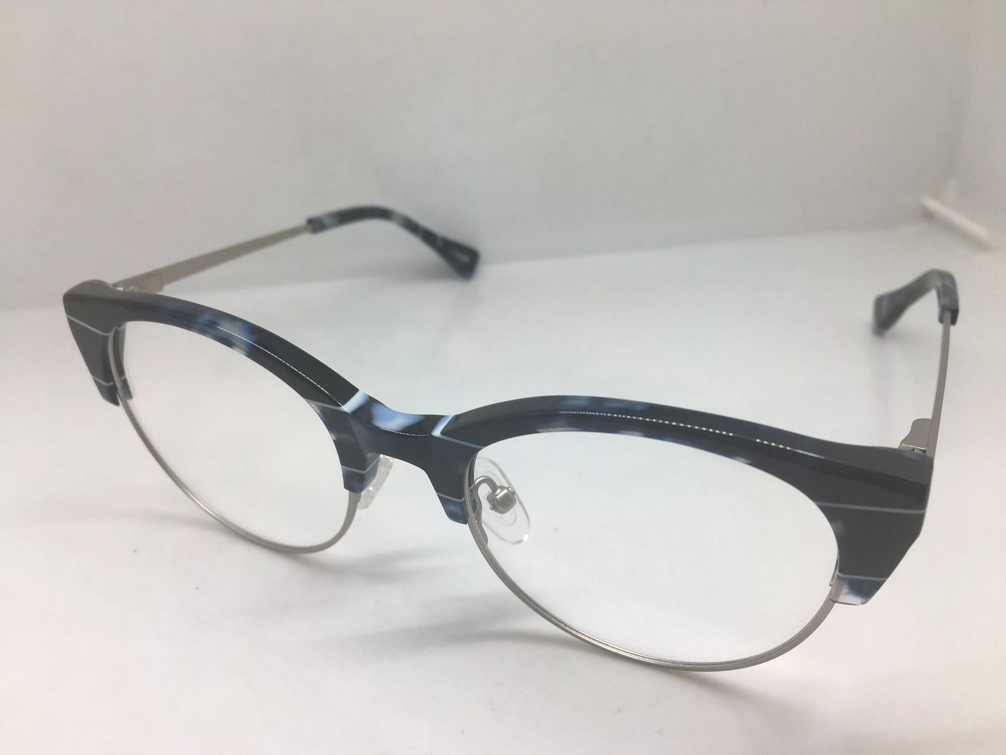 Other Glasses Other Mod Malcolm X Blue Silver Eyeglasses Frame