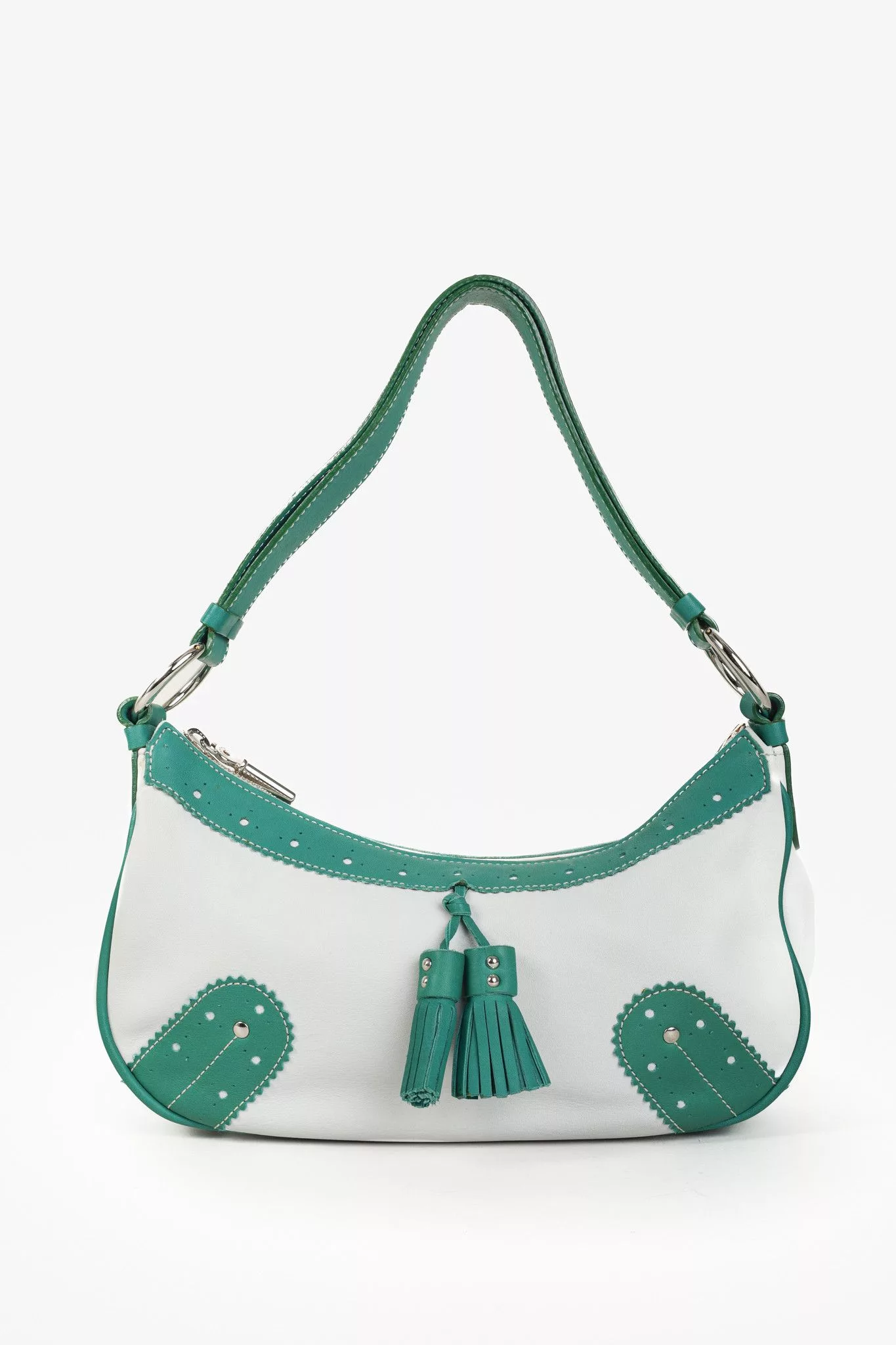 Burberry Shoulder Bags Burberry Shades of Green Vintage Brogue Hobo Shoulder Bag