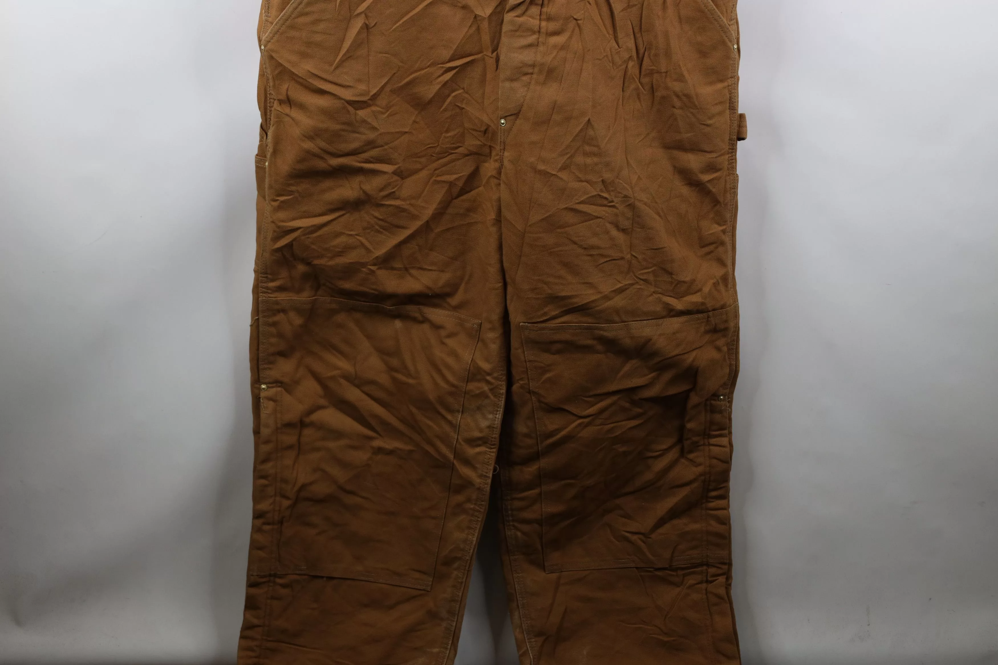 Carhartt Overalls Jumpsuits Carhartt × Vintage Vintage Y2K 2002 Carhartt Wide Leg Double Knee Overalls Brown