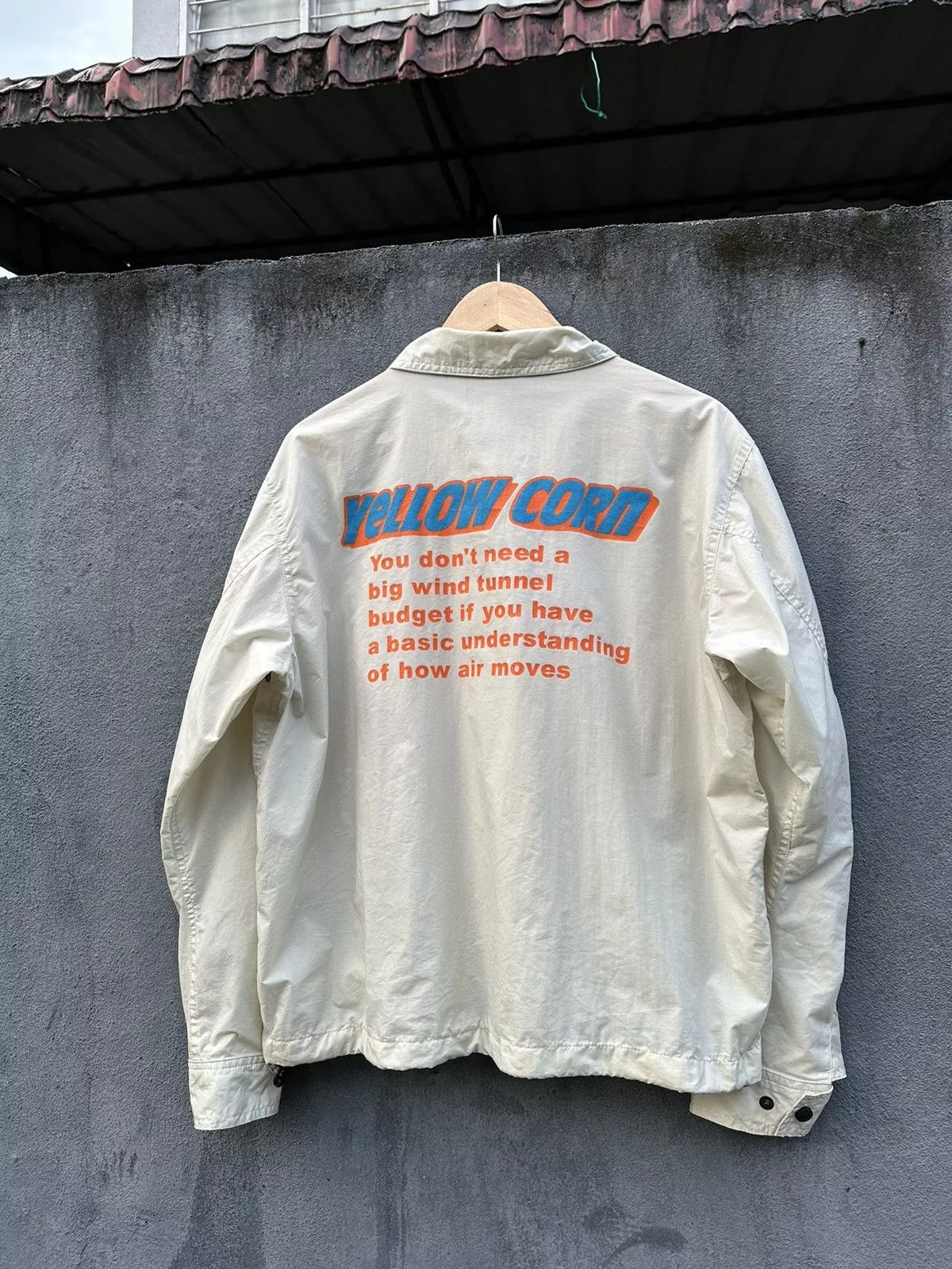 YELLOW CORN Light Jackets 👹Yellow Corn RIDE LIKE HELL Detroit Style Jacket White