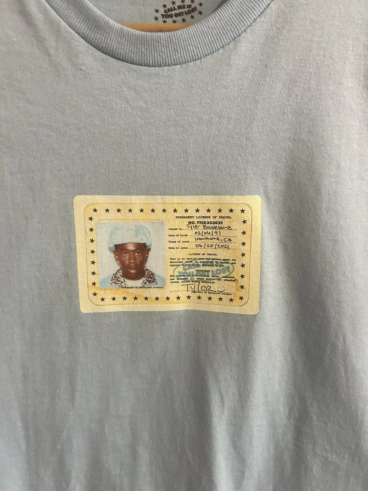 Golf Wang Short Sleeve T Shirts Golf Wang × Tyler The Creator Tyler The Creator Call Me If You Get Lost Tour Tee Blue
