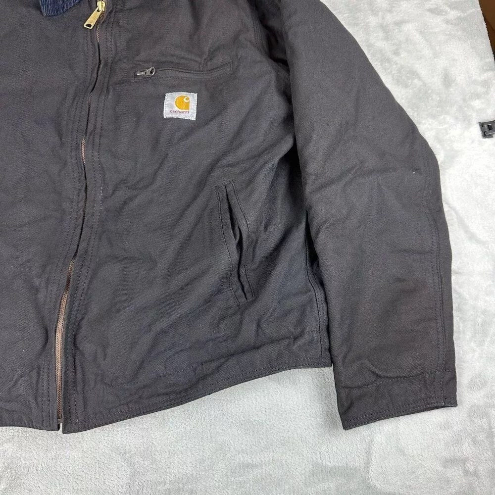 Carhartt Bombers Carhartt Re-work Detroit Black Jacket Navy Blue Collar Men