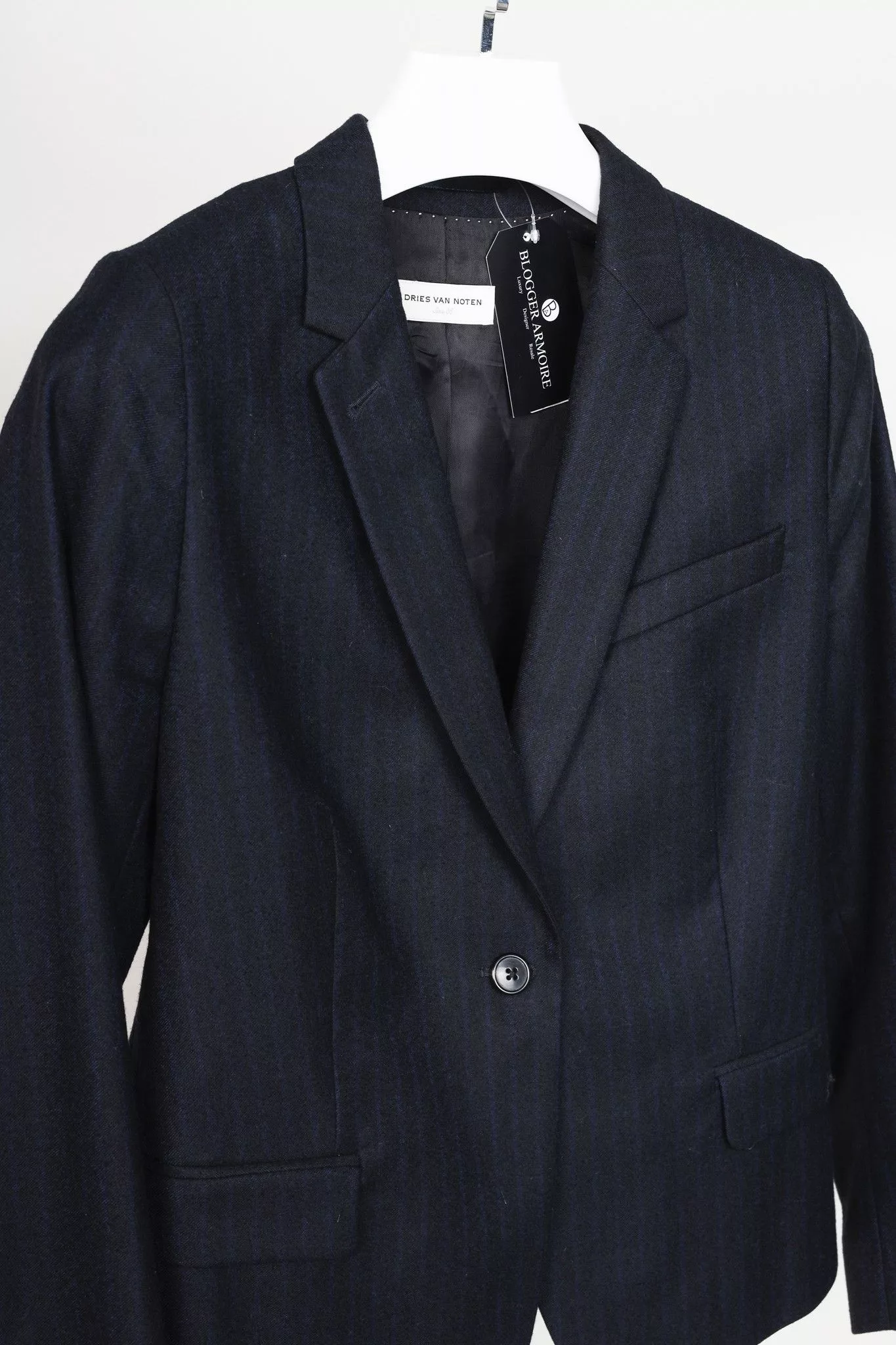 Dries Van Noten Blazers Dries Van Noten Navy Wool Blazer Black