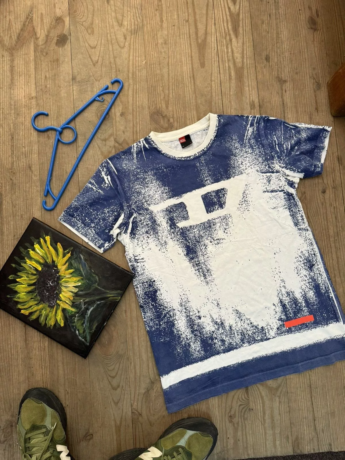 Diesel Long Sleeve T Shirts Diesel × Vintage Diesel vintage tie dye tee Blue