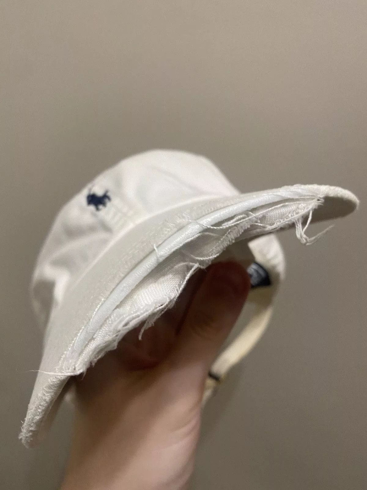 Ralph Lauren Hats Ralph Lauren × Vintage Vintage trashed distreesed Ralph lauren Small pony cap White