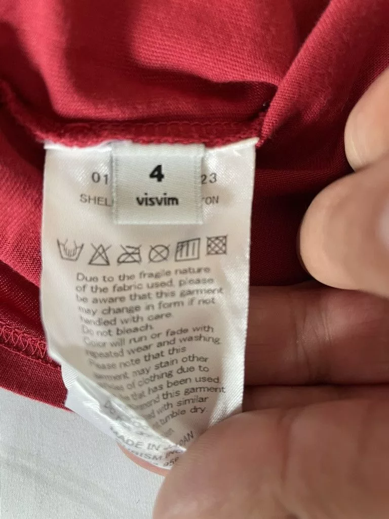Visvim Short Sleeve T Shirts Visvim T-Shirt Red