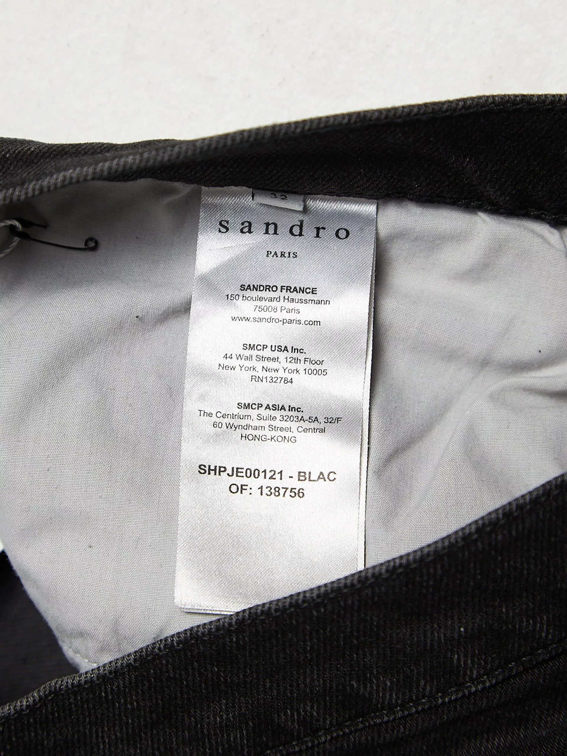 Sandro Denim Sandro Black Buttoned Cotton Jeans
