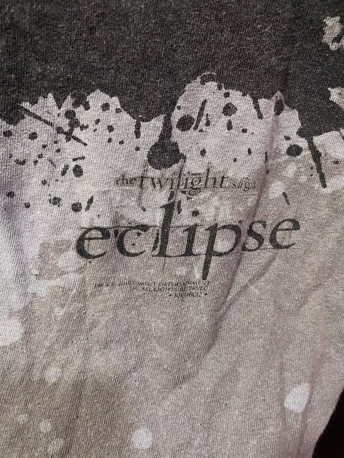 Vintage Short Sleeve T Shirts Vintage The Twilight Saga E'clipse Movie Tee Gray